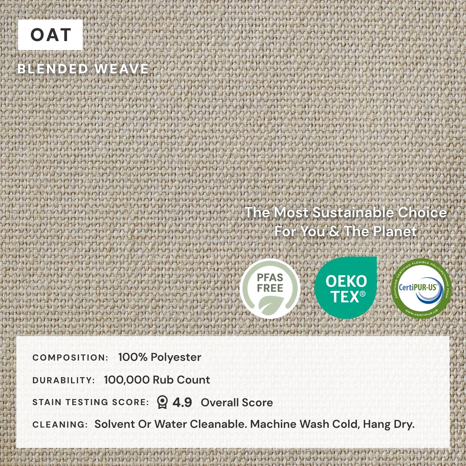 Elevate Comfort Layer Set for 3-Seater + Bench Ottoman | Blended Weave in Oat - Image 7