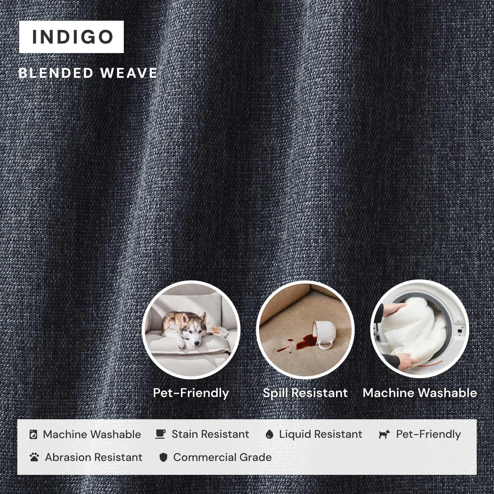 Elevate Comfort Layer Set for 4-Seater Sofa + Armchair Set | Blended Weave in Indigo - Image 6