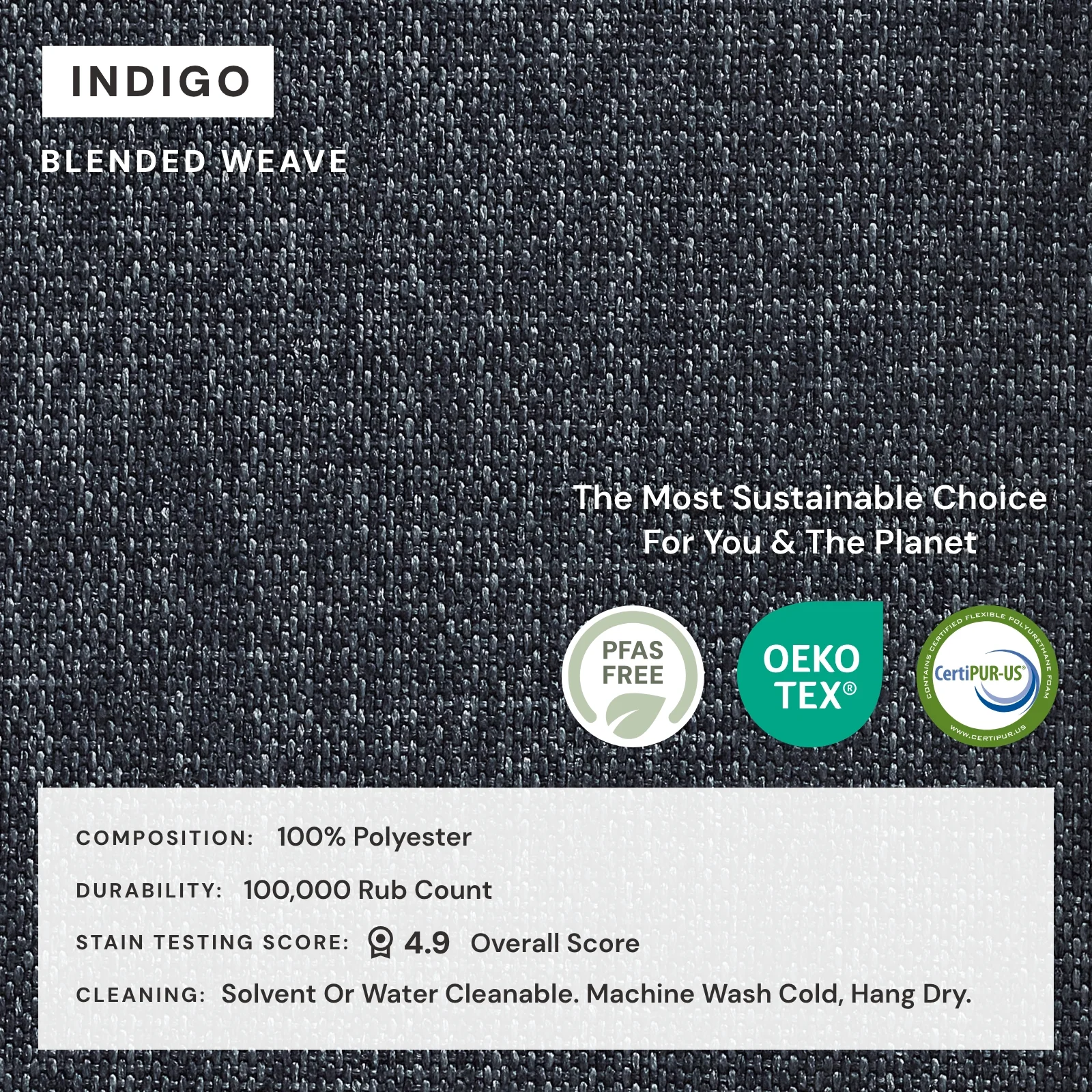 Elevate Comfort Layer Set for 6-Seater U-Sectional + Ottoman | Blended Weave in Indigo - Image 7