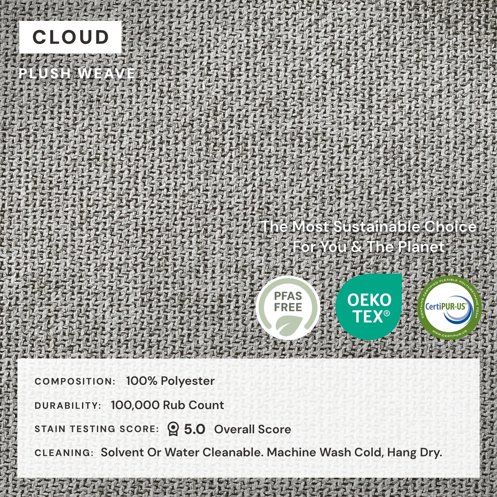 Elevate Comfort Layer Set for 8-Seater U-Sectional | Plush Weave in Cloud - Image 7