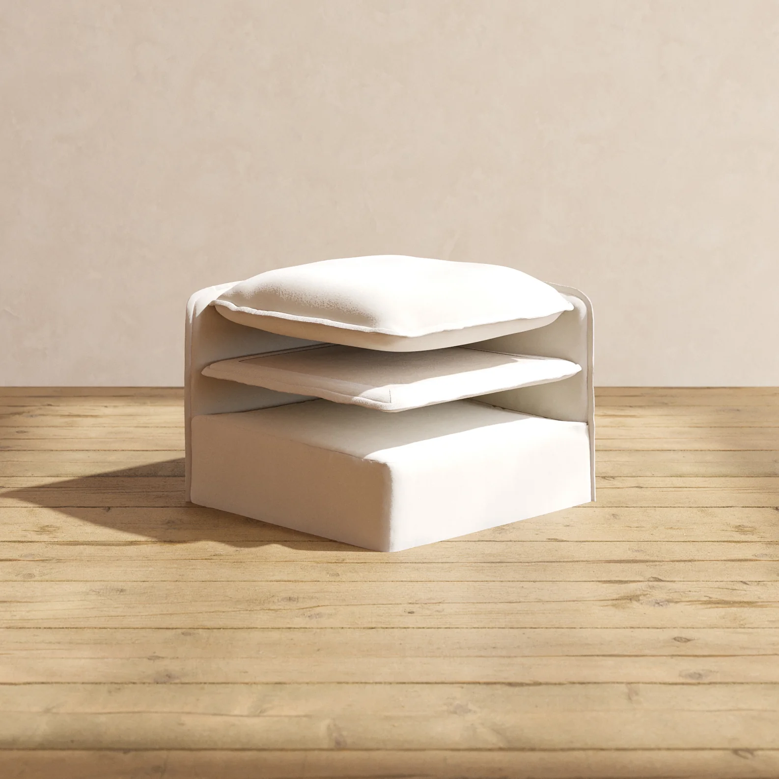 Elevate Comfort Layer Set for 9-Seater U-Sectional + Bench Ottoman | Blended Weave in Flour