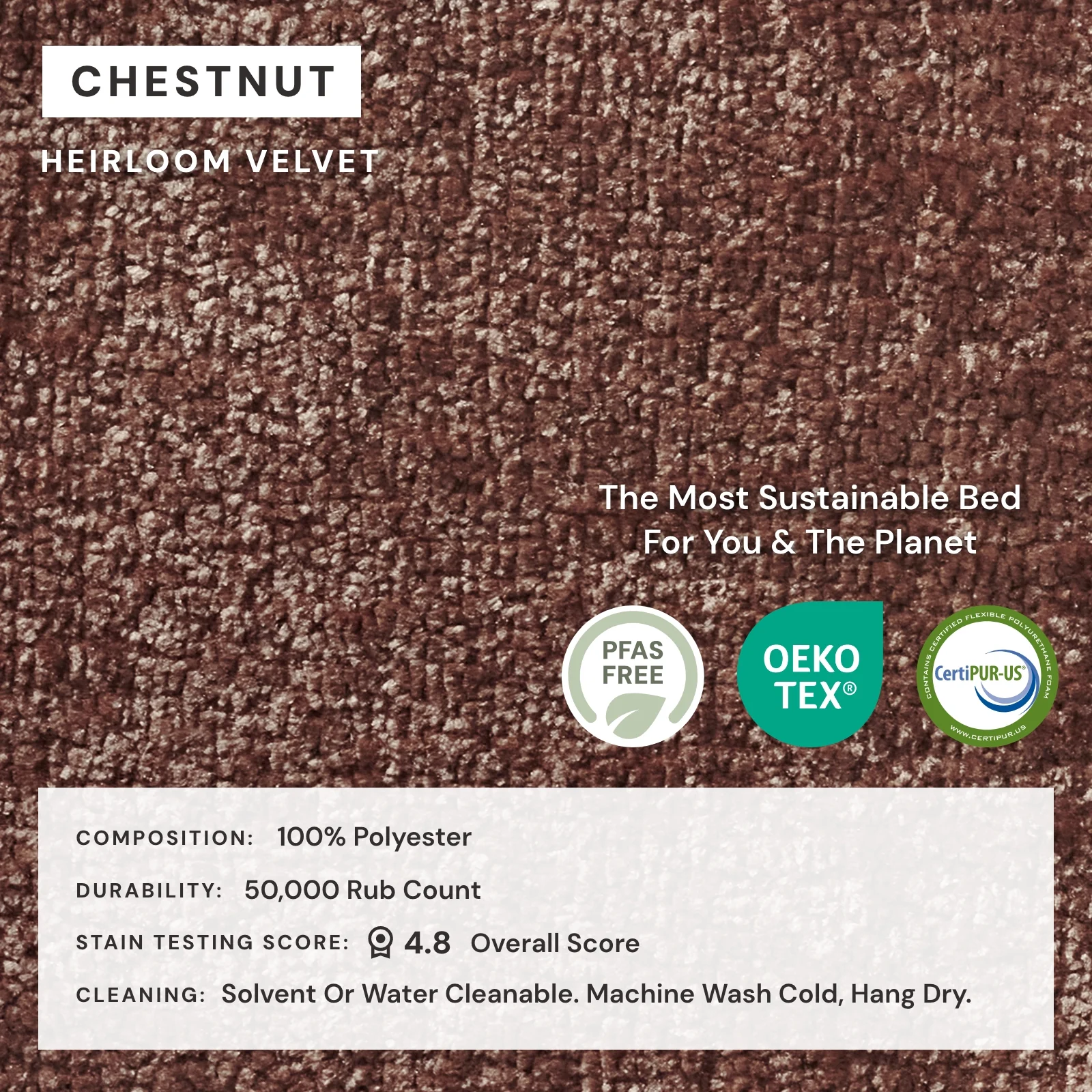 King Upholstered Platform Bed + Headboard | Heirloom Velvet in Chestnut - Image 4