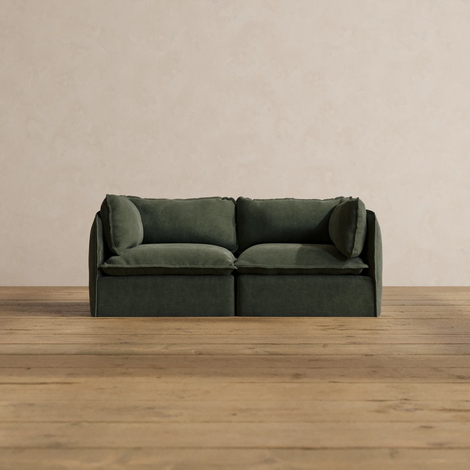 Modular Washable 2-Seater in Olivine | Memorix+ Seat | Contour Pillow
