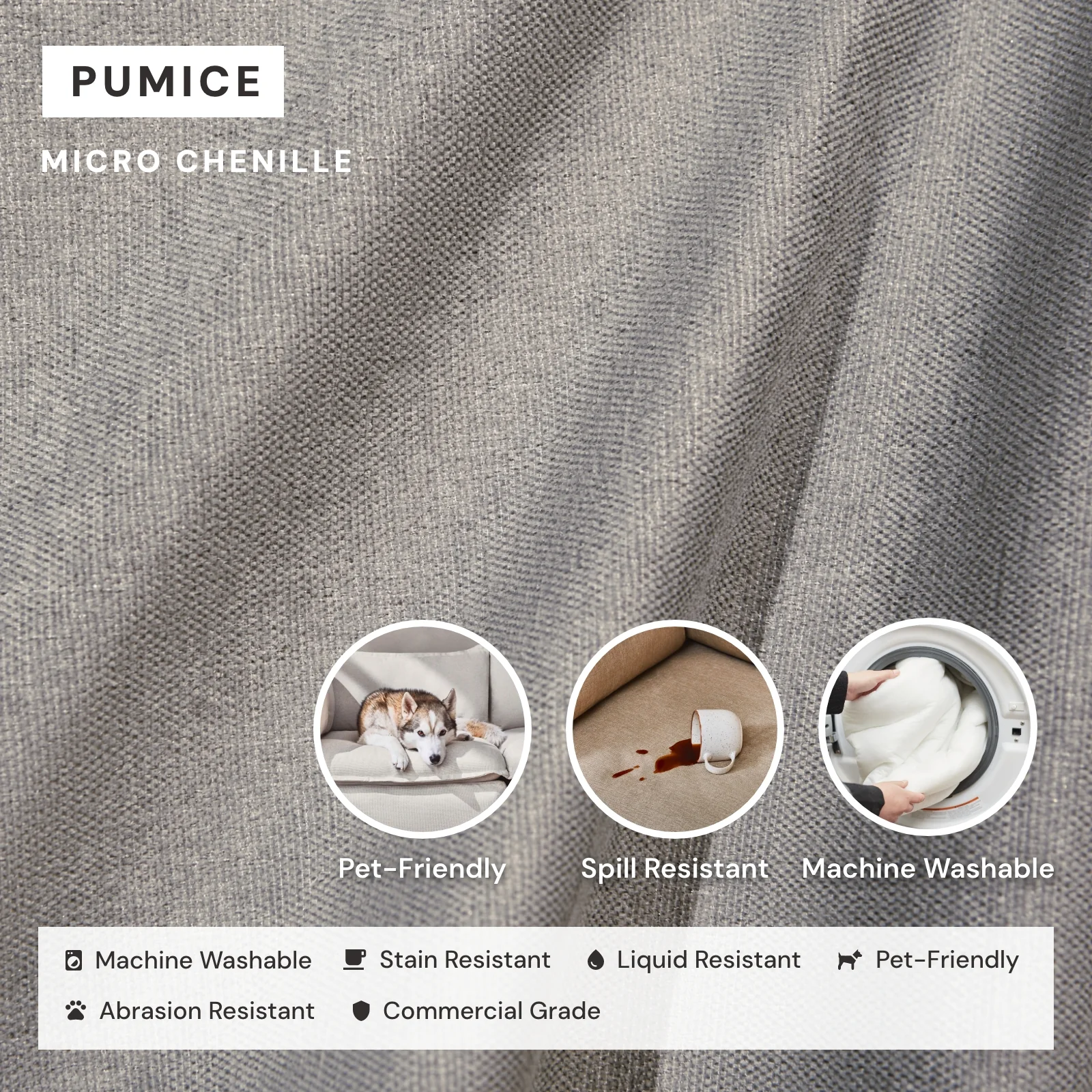 Modular Washable 2-Seater in Pumice | Deluxe+ Seat | Cloud Pillow - Image 3