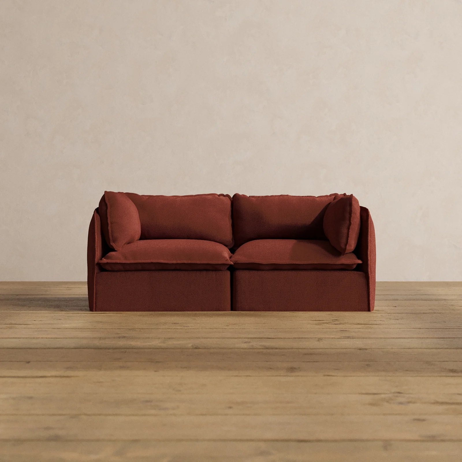 Modular Washable 2-Seater in Rust | Memorix+ Seat | Contour Pillow