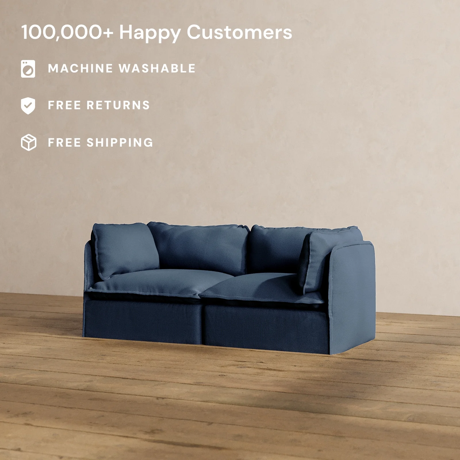 Modular Washable 2-Seater in Sumi | Memorix+ Seat | Contour Pillow - Image 2