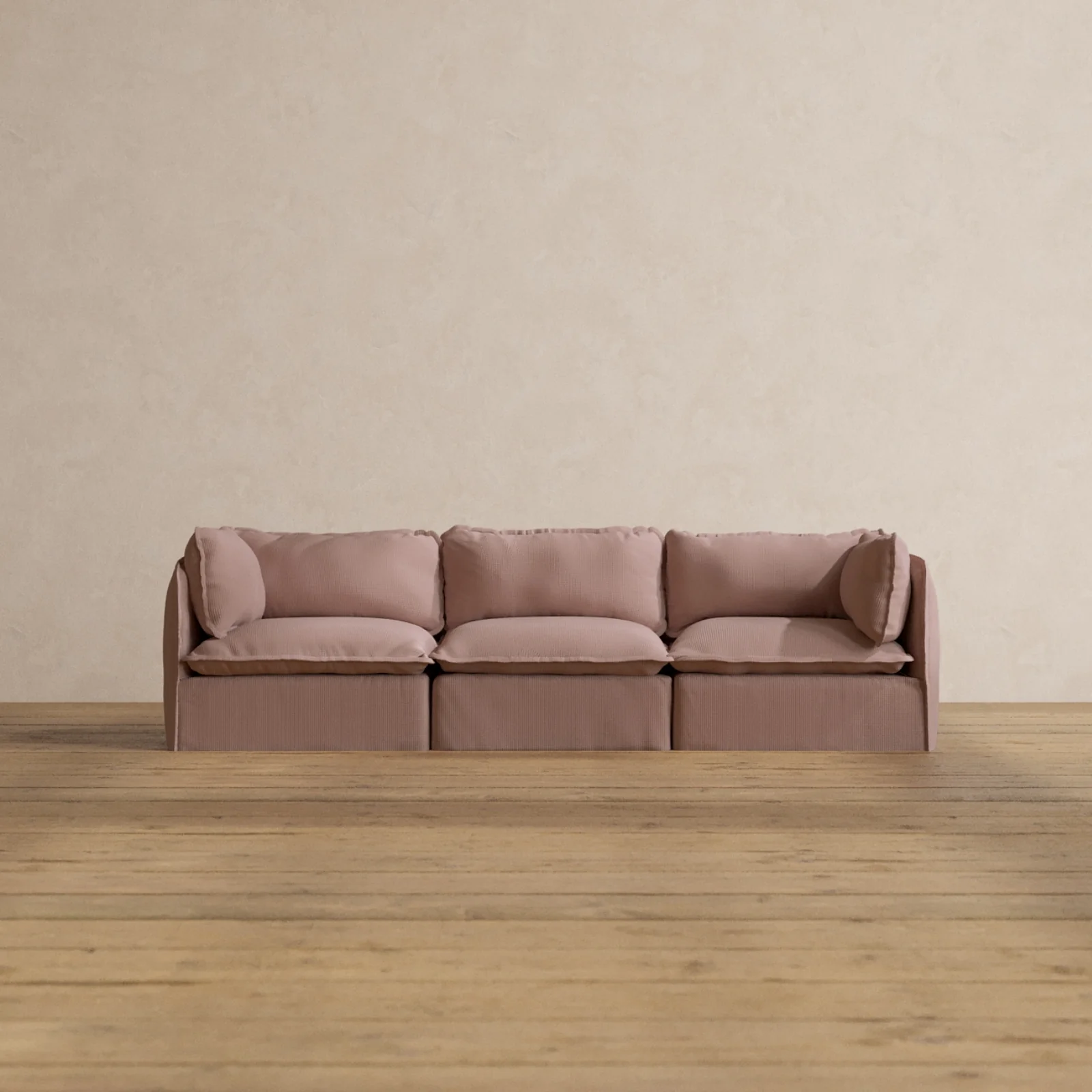 Modular Washable 3-Seater in Sakura | Memorix+ Seat | Contour Pillow