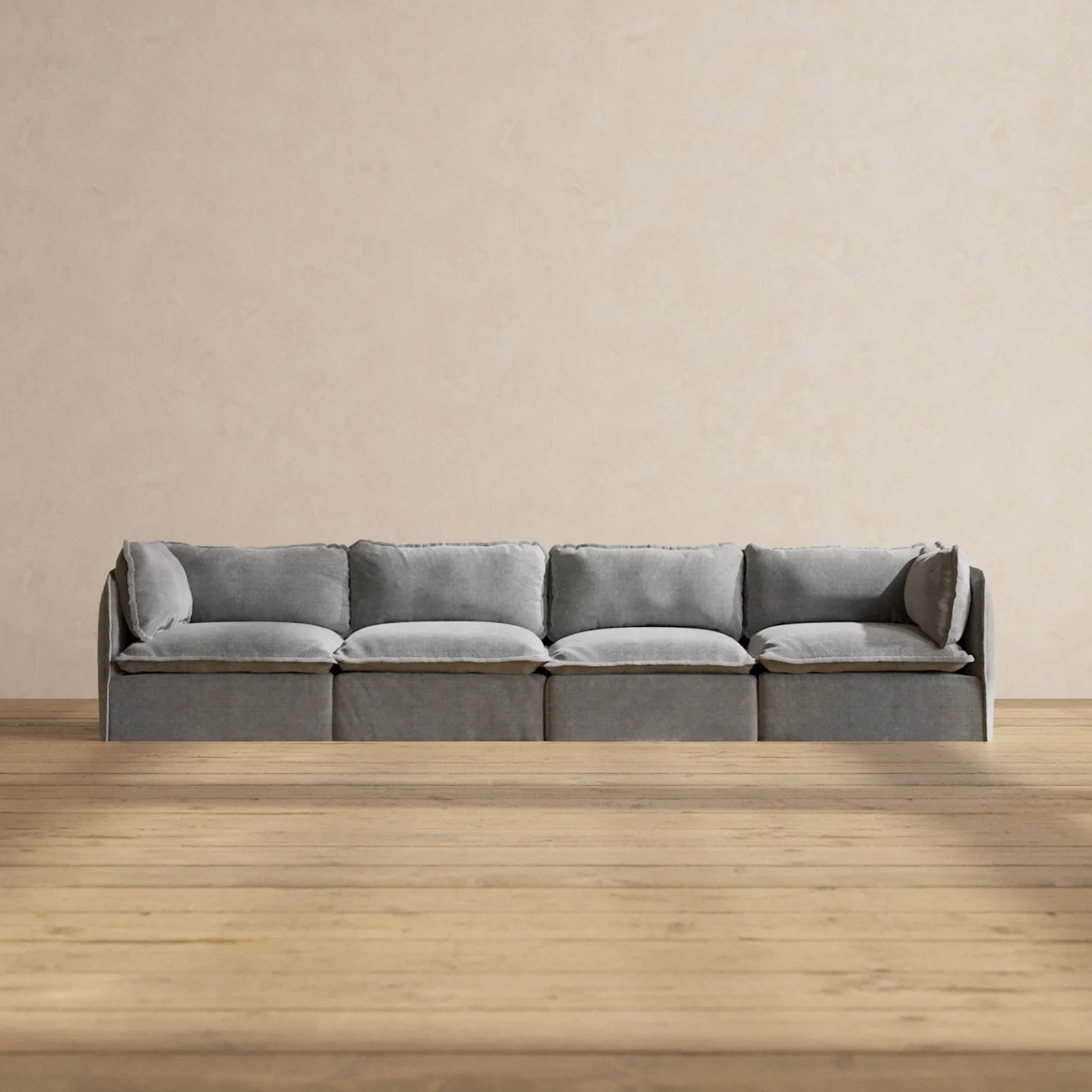 Modular Washable 4-Seater in Ash | Memorix+ Seat | Contour Pillow