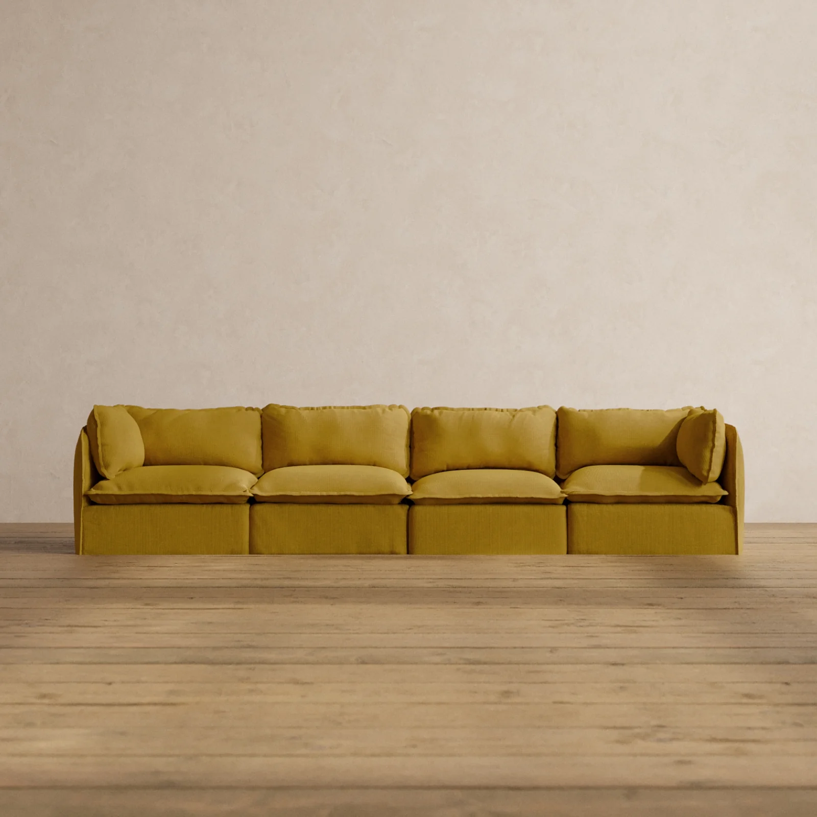 Modular Washable 4-Seater in Kiiro | Memorix+ Seat | Contour Pillow