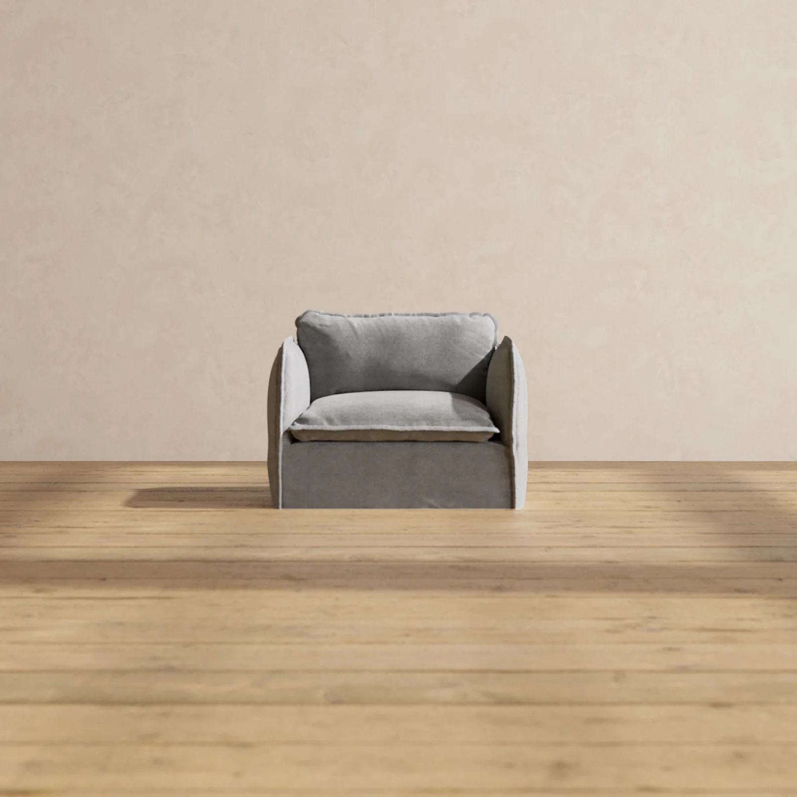 Modular Washable Armchair in Ash | Memorix+ Seat | Contour Pillow