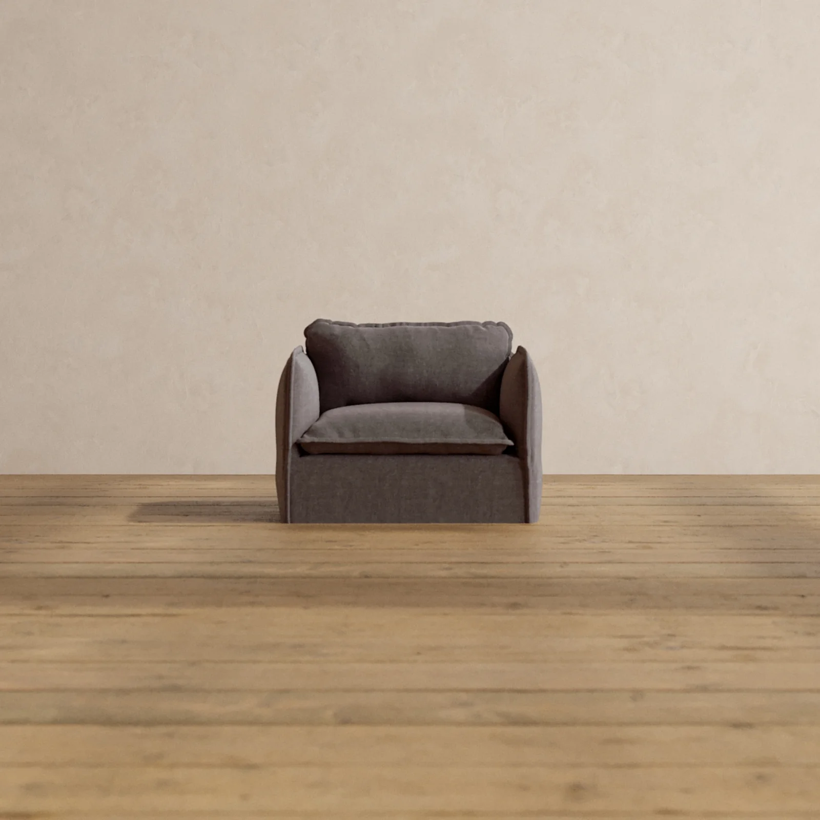 Modular Washable Armchair in Caviar | Deluxe+ Seat | Cloud Pillow