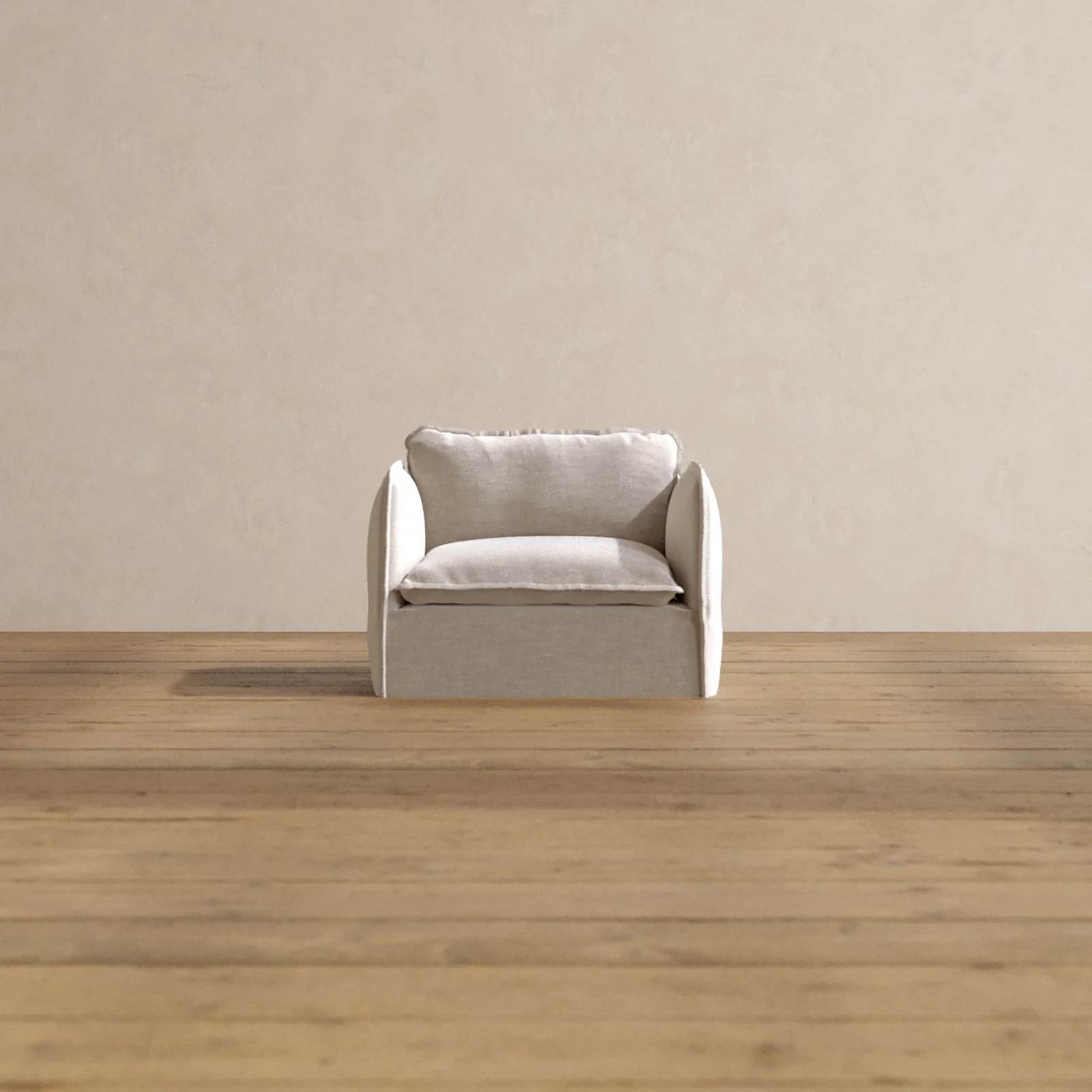 Modular Washable Armchair in Mist | Deluxe+ Seat | Cloud Pillow