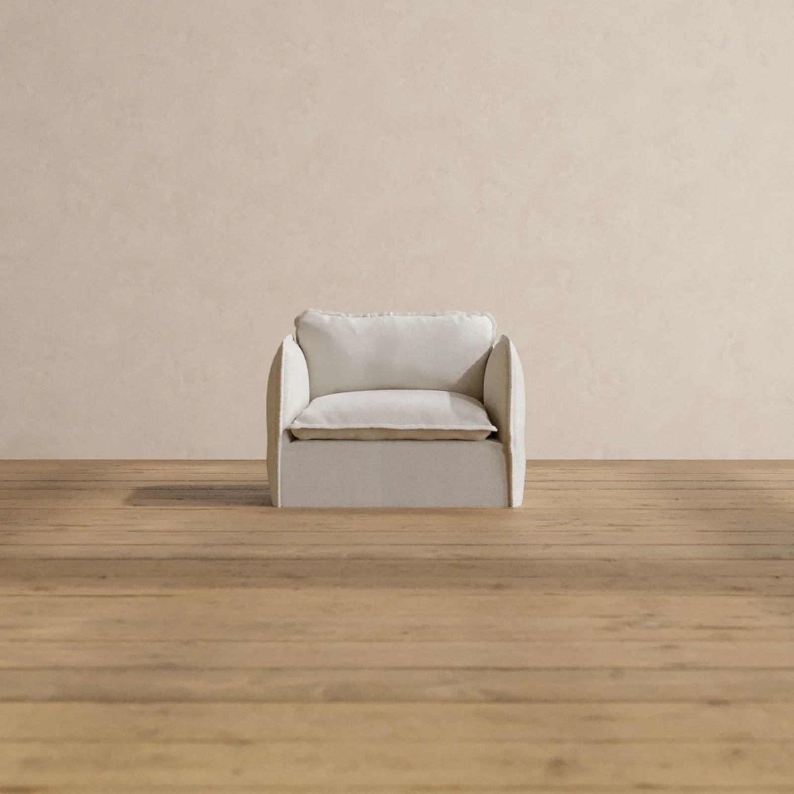 Modular Washable Armchair in Powder | Memorix+ Seat | Contour Pillow