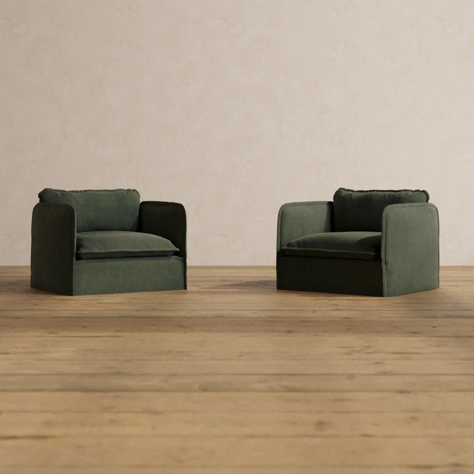 Modular Washable Armchair Set in Olivine | Memorix+ Seat | Contour Pillow