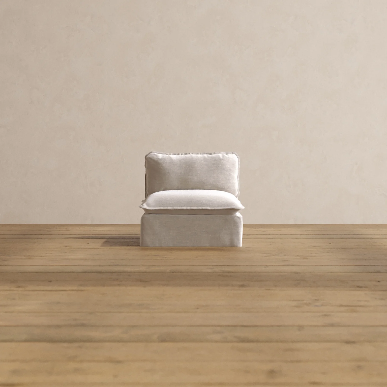 Modular Washable Armless Chair in Mist | Memorix+ Seat | Contour Pillow