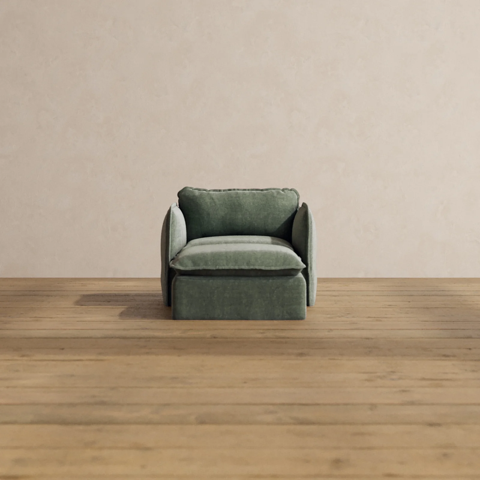 Modular Washable Chaise Armchair in Willow | Memorix+ Seat | Contour Pillow