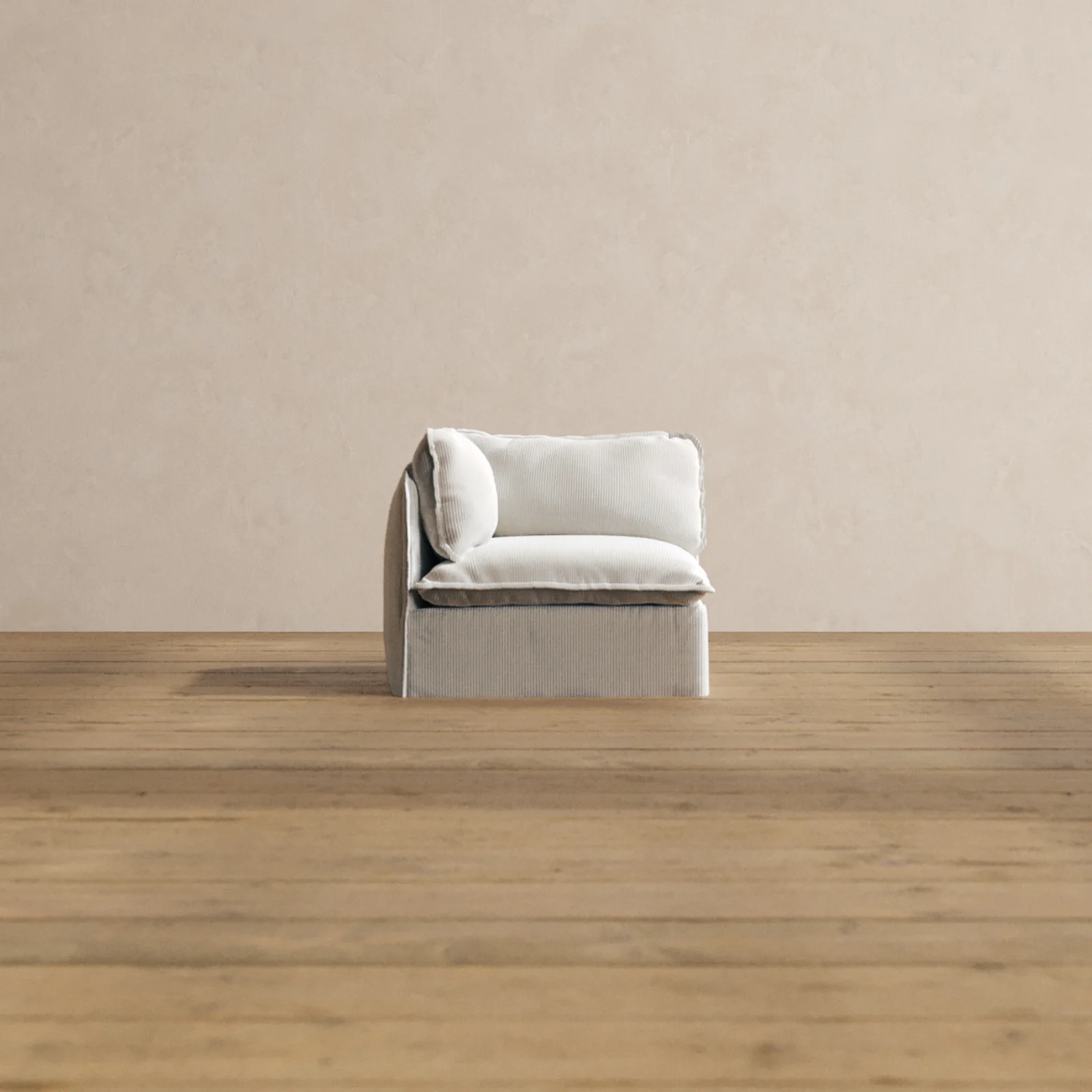 Modular Washable Corner Chair in Milk | Memorix+ Seat | Contour Pillow