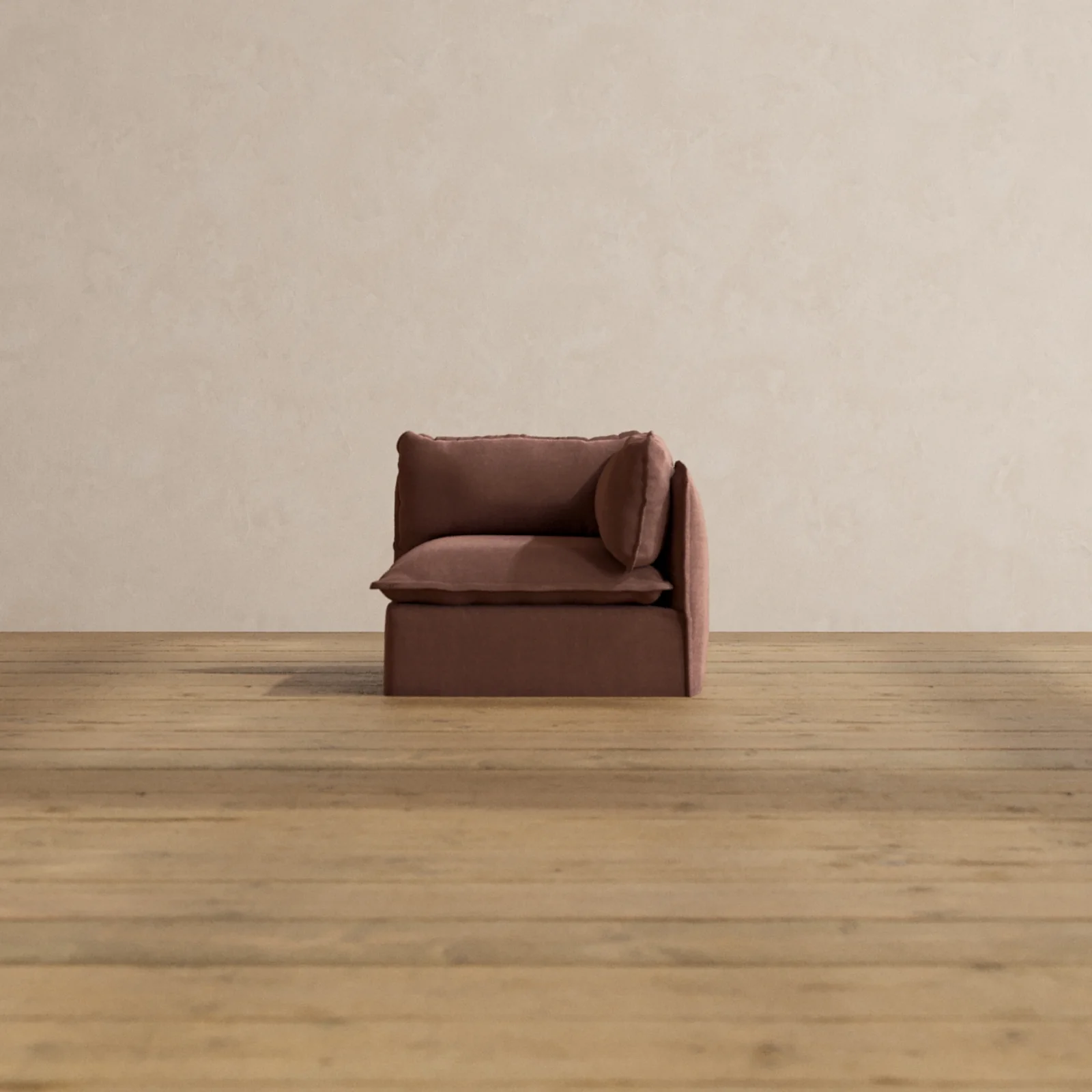 Modular Washable End Chair - Right in Chestnut | Memorix+ Seat | Contour Pillow
