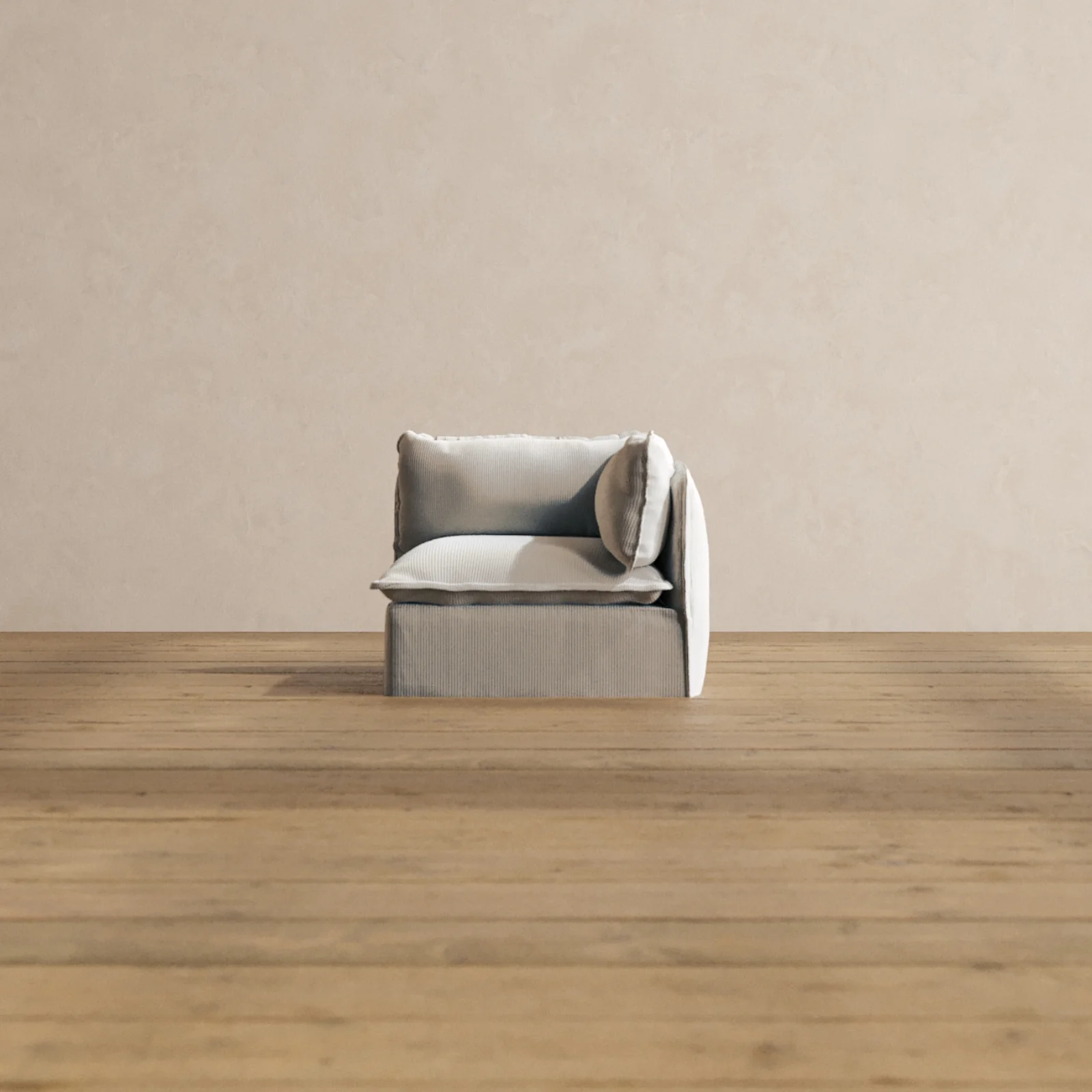 Modular Washable End Chair - Right in Milk | Memorix+ Seat | Contour Pillow