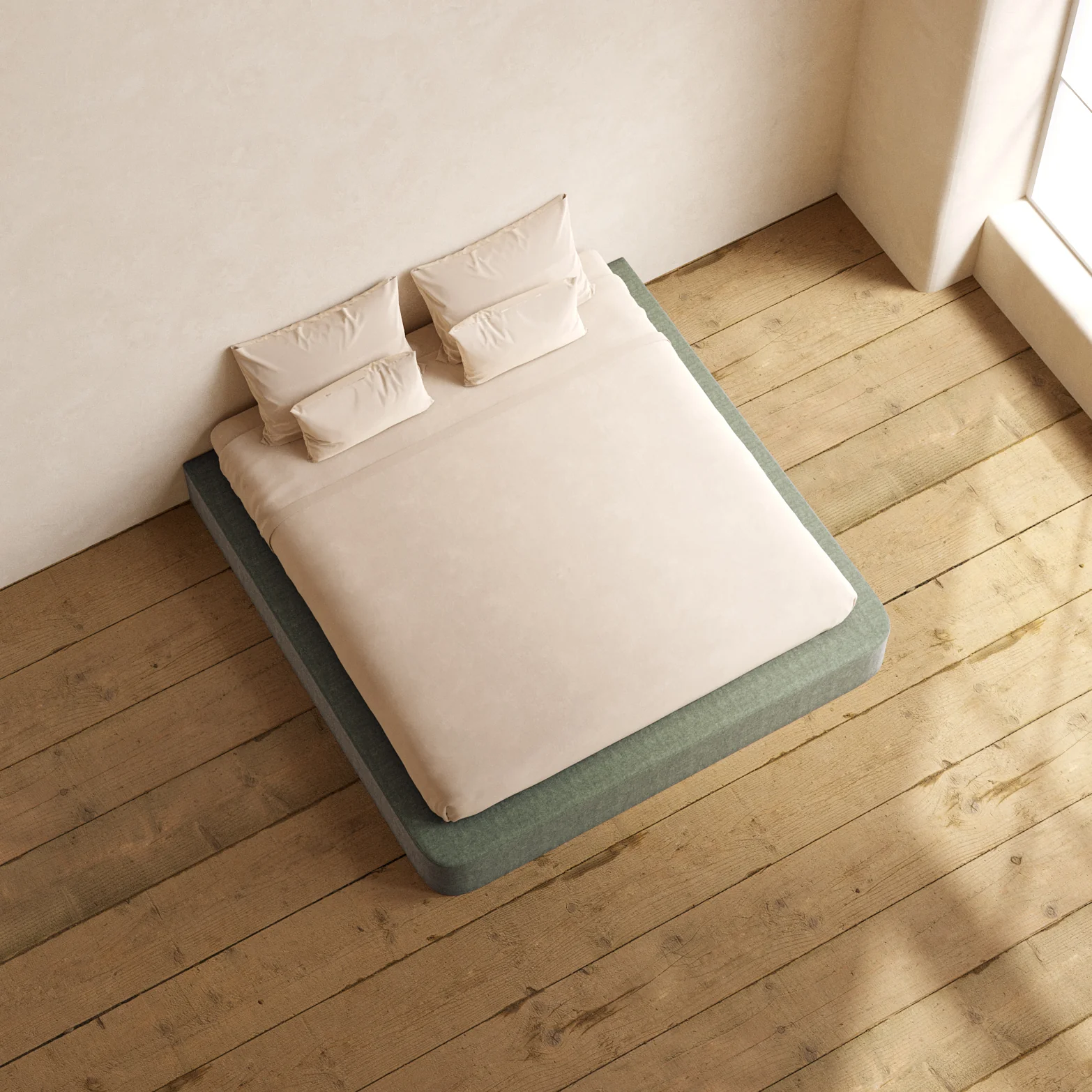 Slipcover Only - King Upholstered Platform Bed | Heirloom Velvet in Willow - Image 6