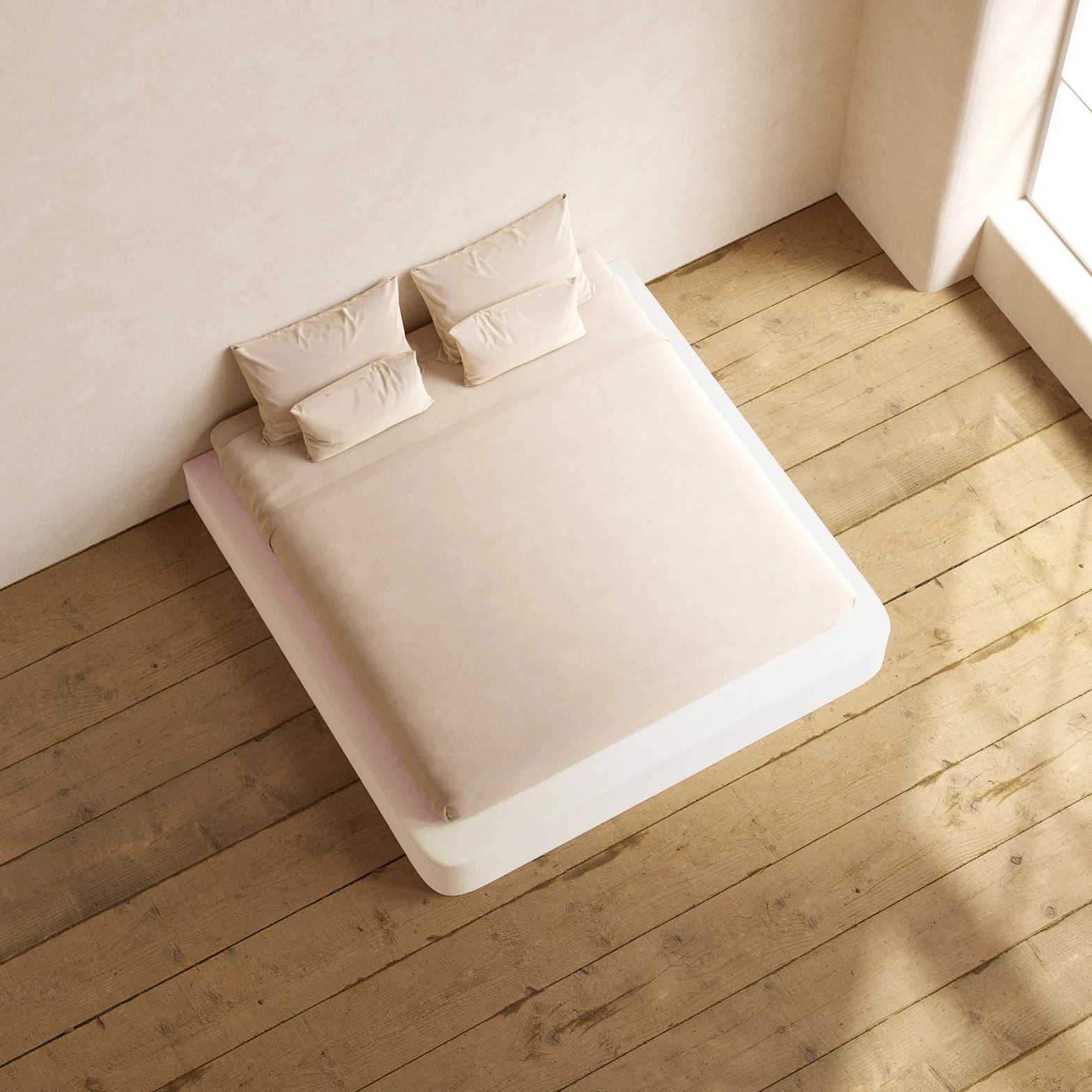 Slipcover Only - King Upholstered Platform Bed | Mod Velvet in Coco - Image 6