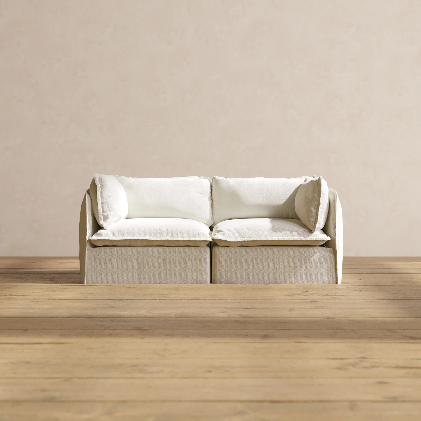 Slipcover Only - Modular Washable 2-Seater in Eggshell