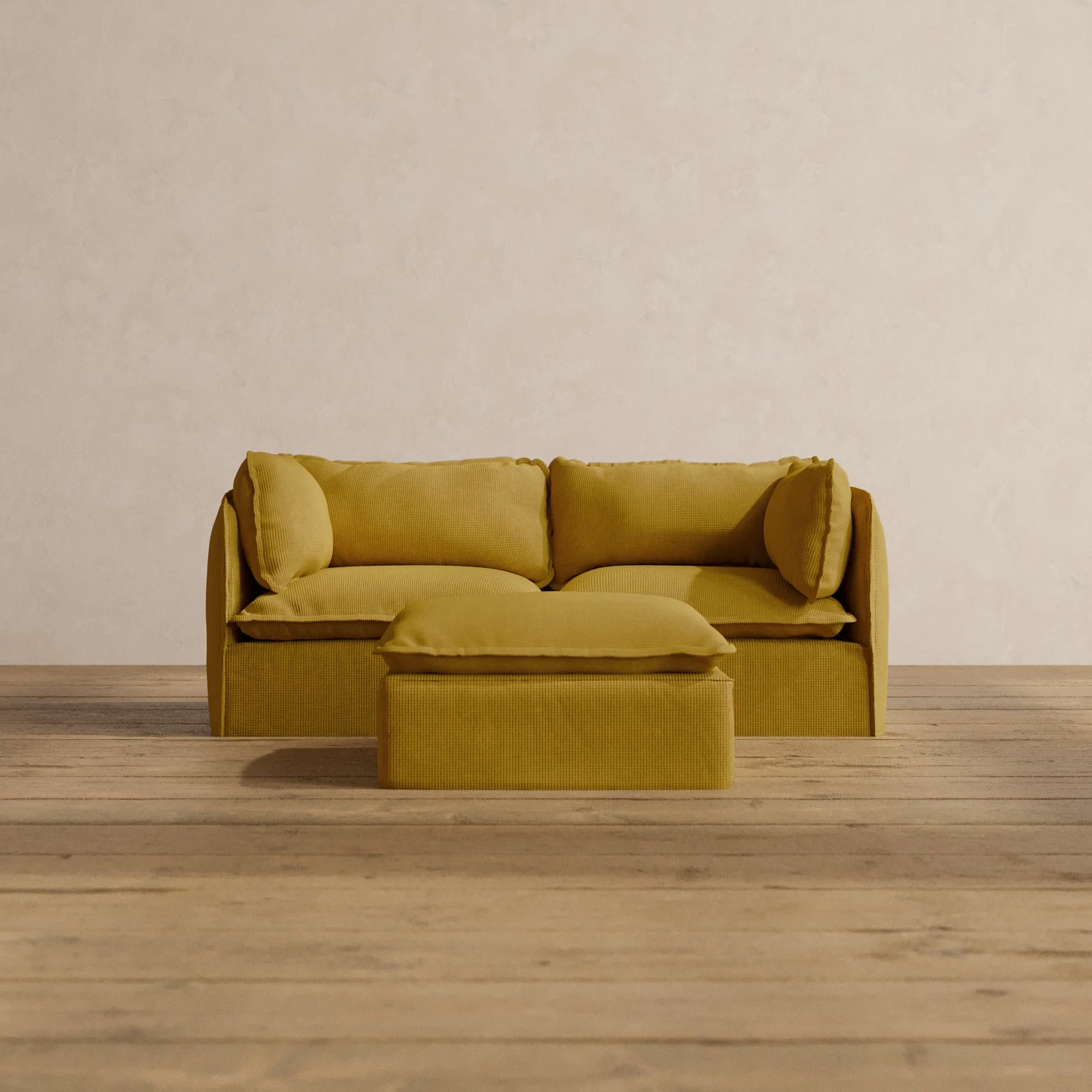 Slipcover Only - Modular Washable 2-Seater + Ottoman in Kiiro