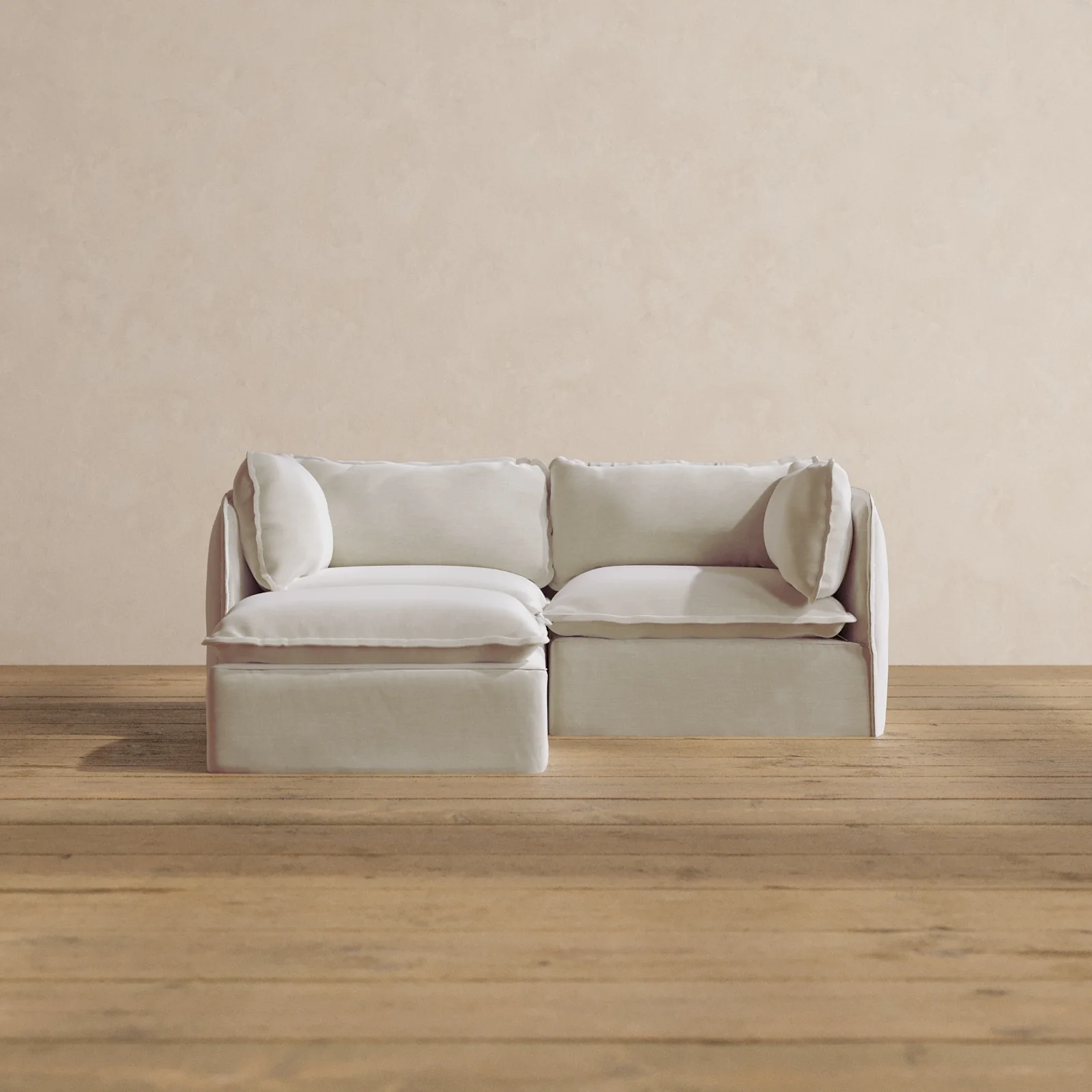 Slipcover Only - Modular Washable 2-Seater Sectional in Coco