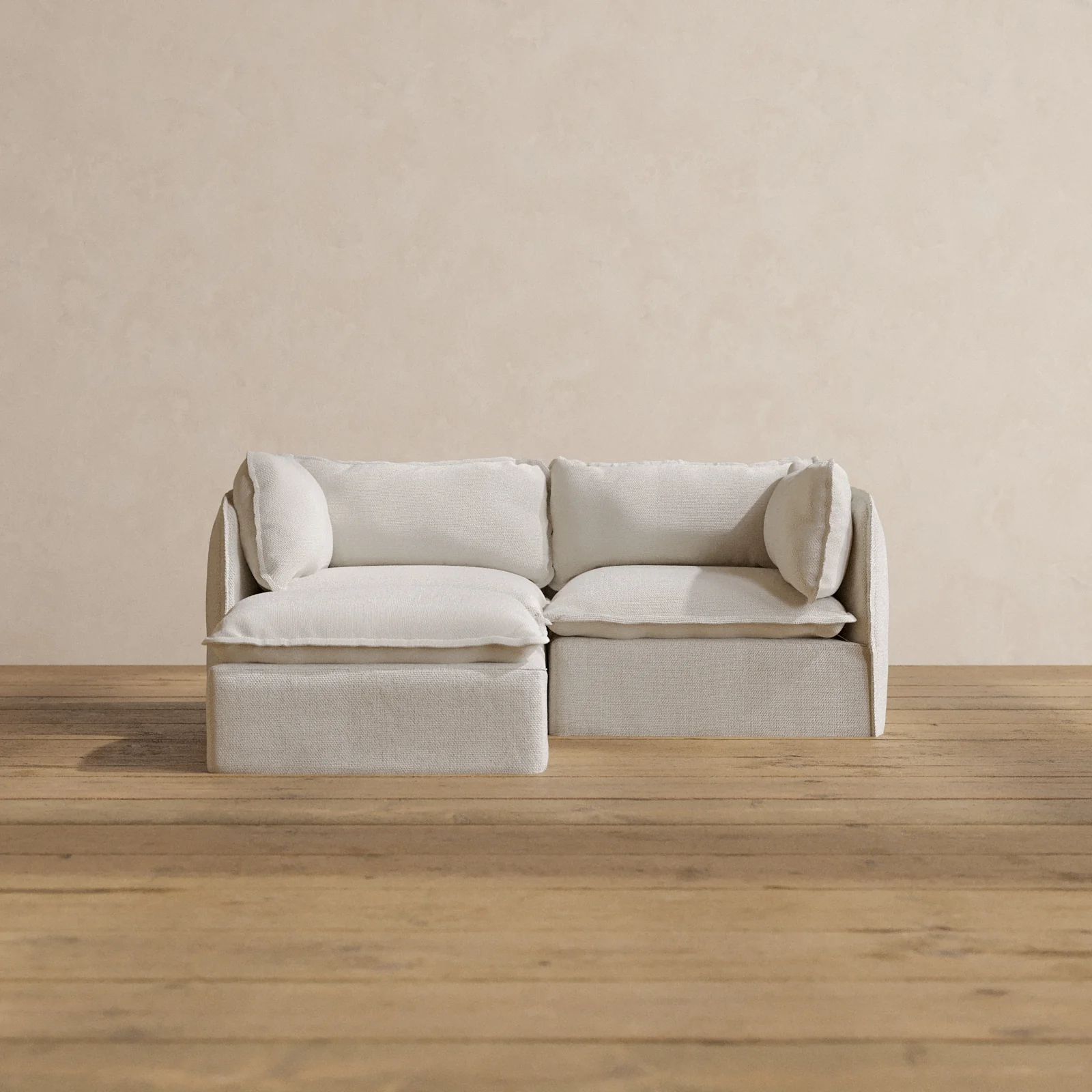 Slipcover Only - Modular Washable 2-Seater Sectional in Powder