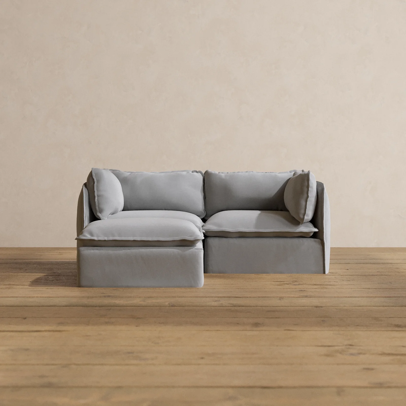 Slipcover Only - Modular Washable 2-Seater Sectional in Pumice