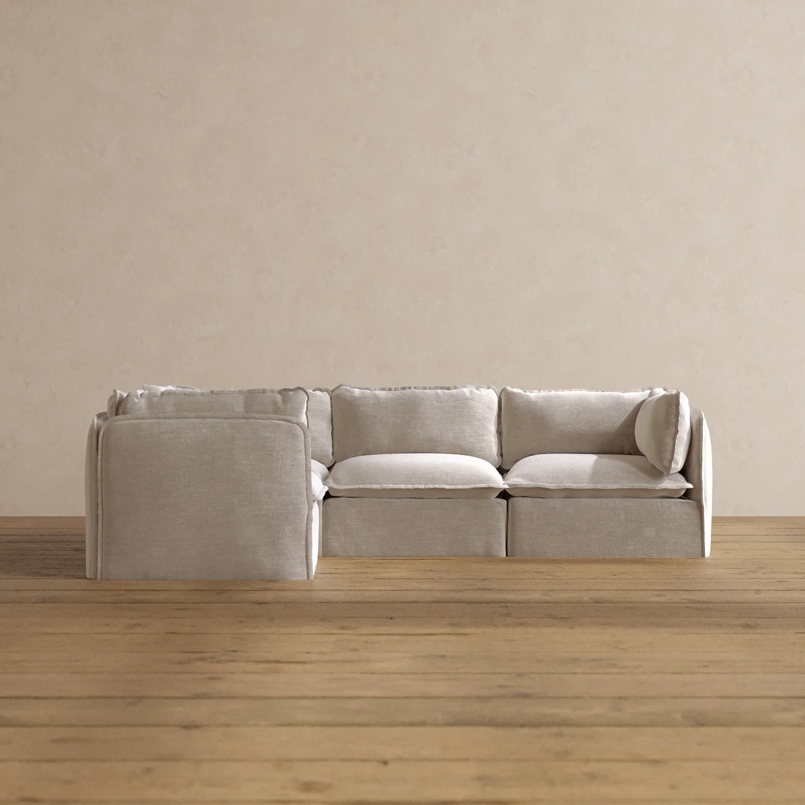 Slipcover Only - Modular Washable 4-Seater Corner Sectional in Mist