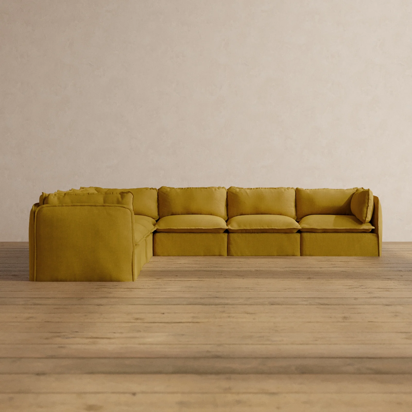 Slipcover Only - Modular Washable 7-Seater Corner Sectional in Kiiro