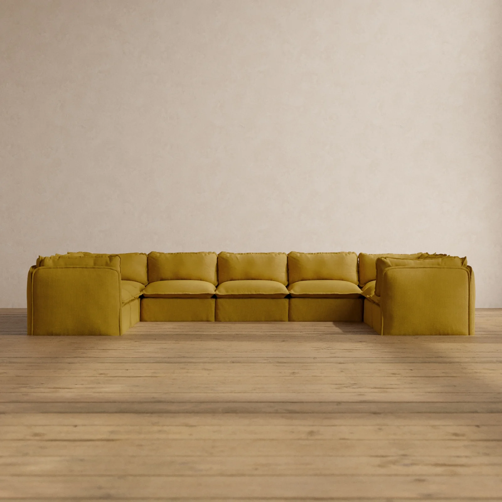 Slipcover Only - Modular Washable 9-Seater U-Sectional in Kiiro
