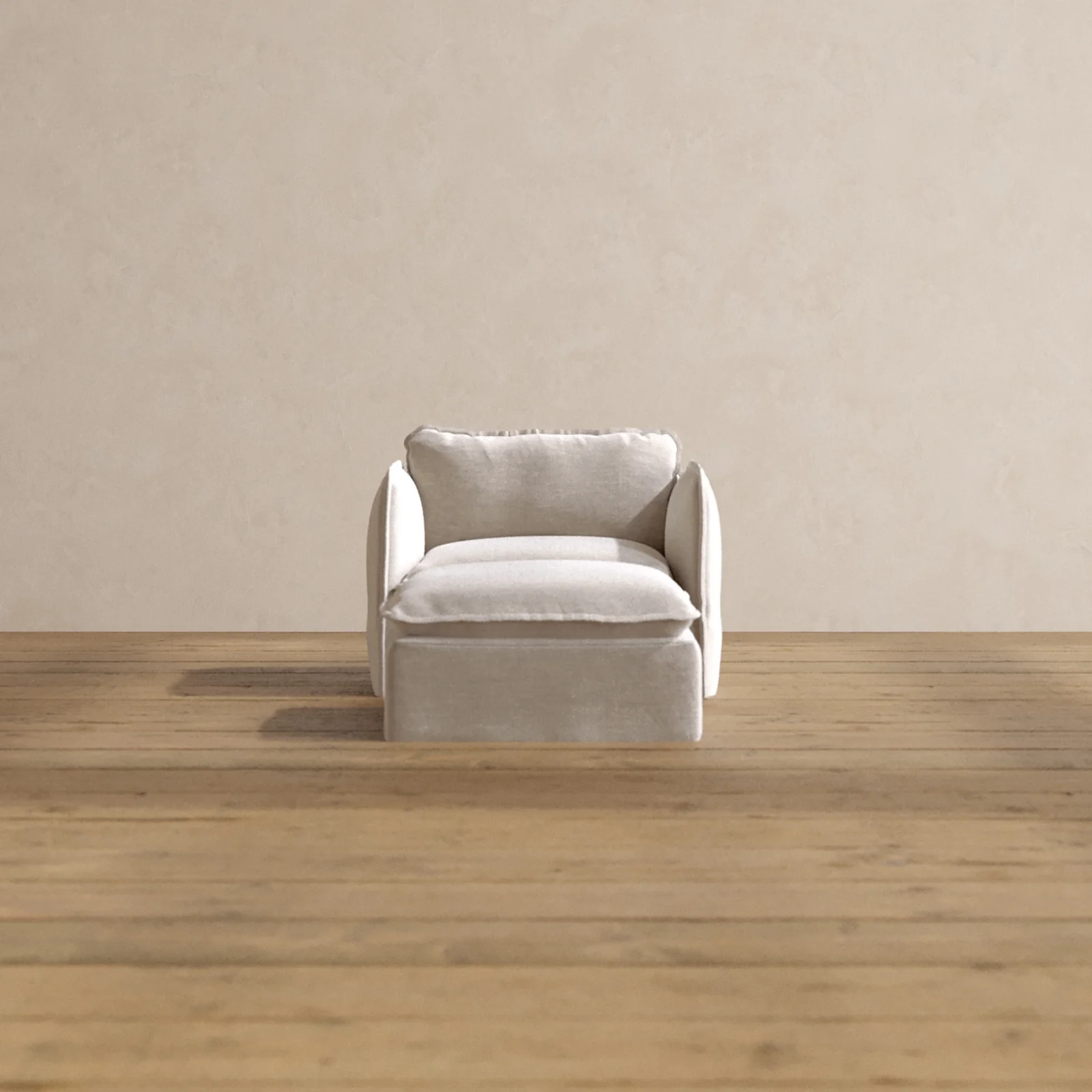Slipcover Only - Modular Washable Armchair + Ottoman in Mist