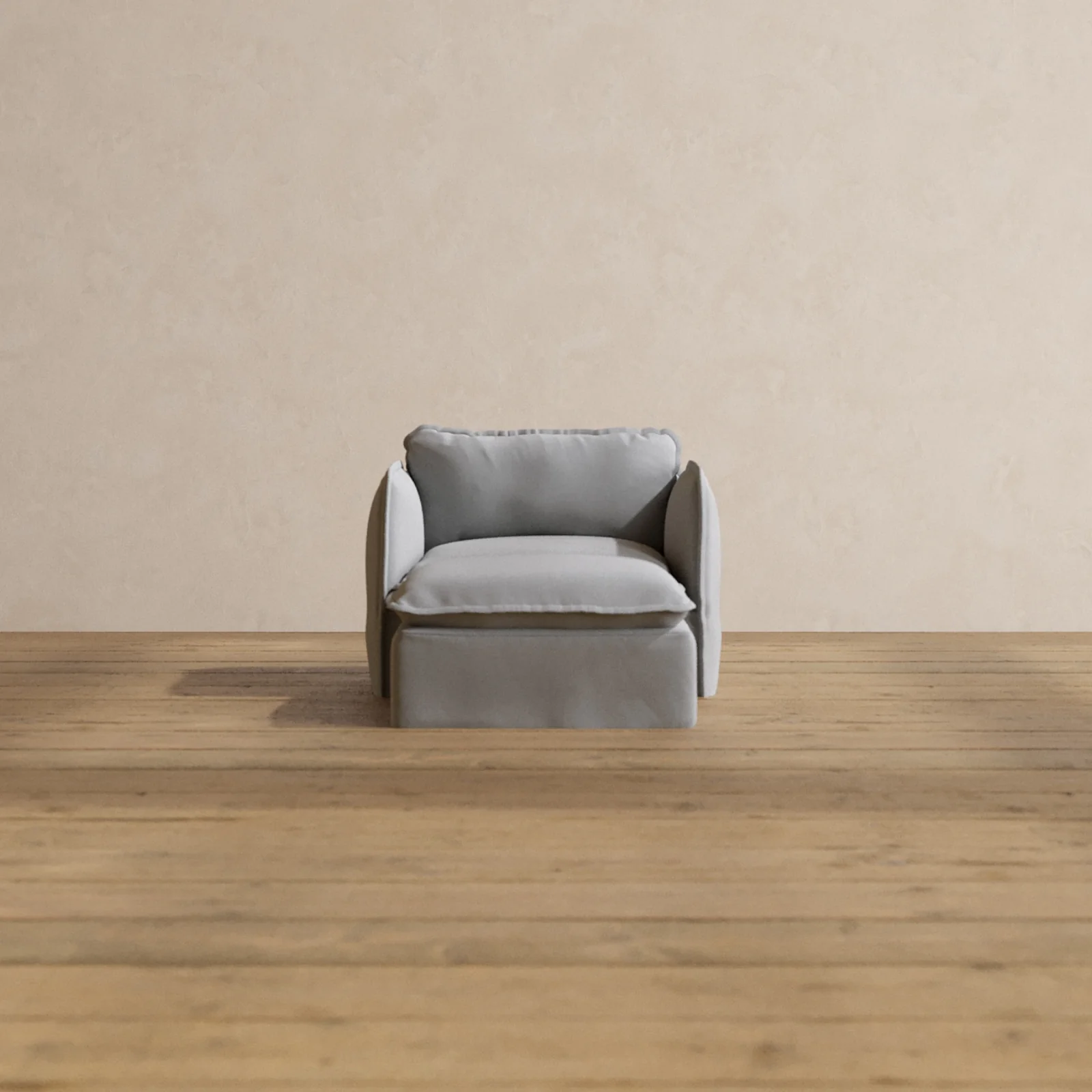 Slipcover Only - Modular Washable Chaise Armchair in Pumice