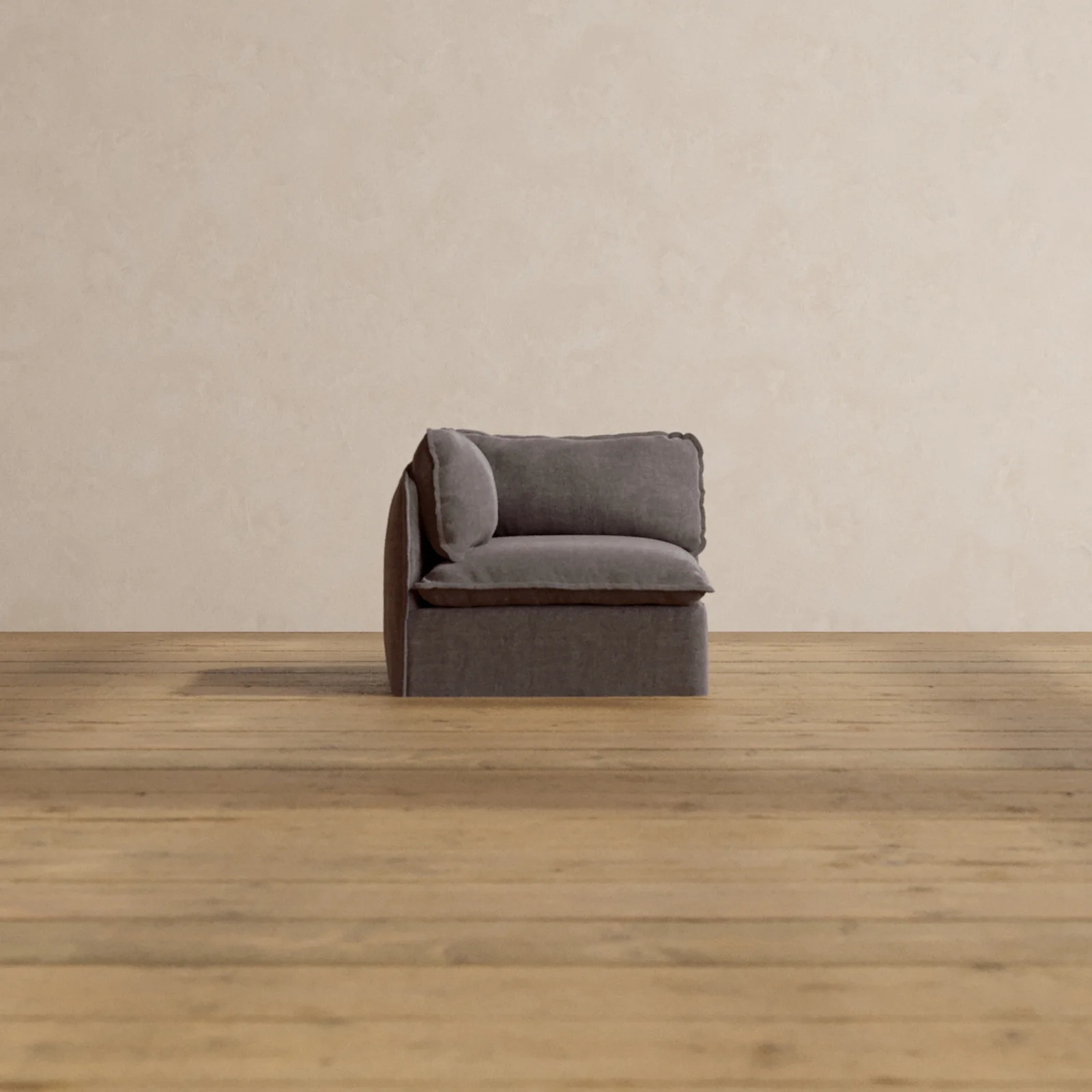 Slipcover Only - Modular Washable Corner Chair in Caviar