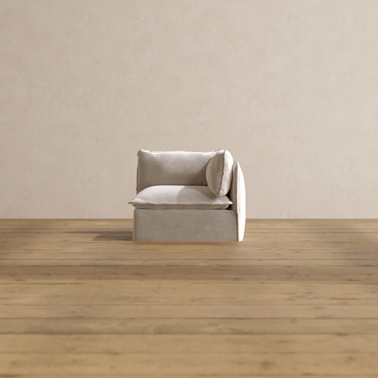 Slipcover Only - Modular Washable End Chair - Right in Mist