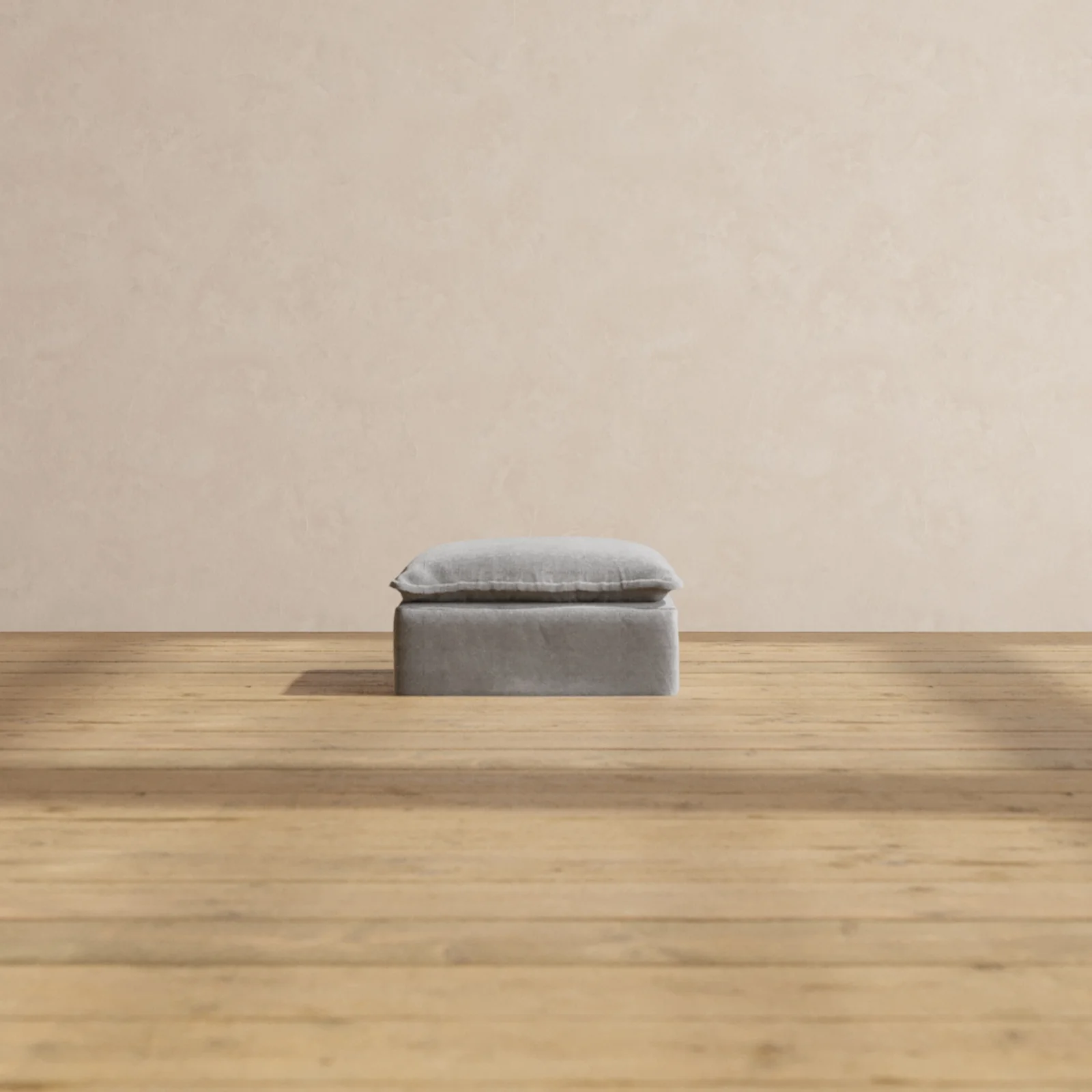 Slipcover Only - Modular Washable Ottoman in Ash