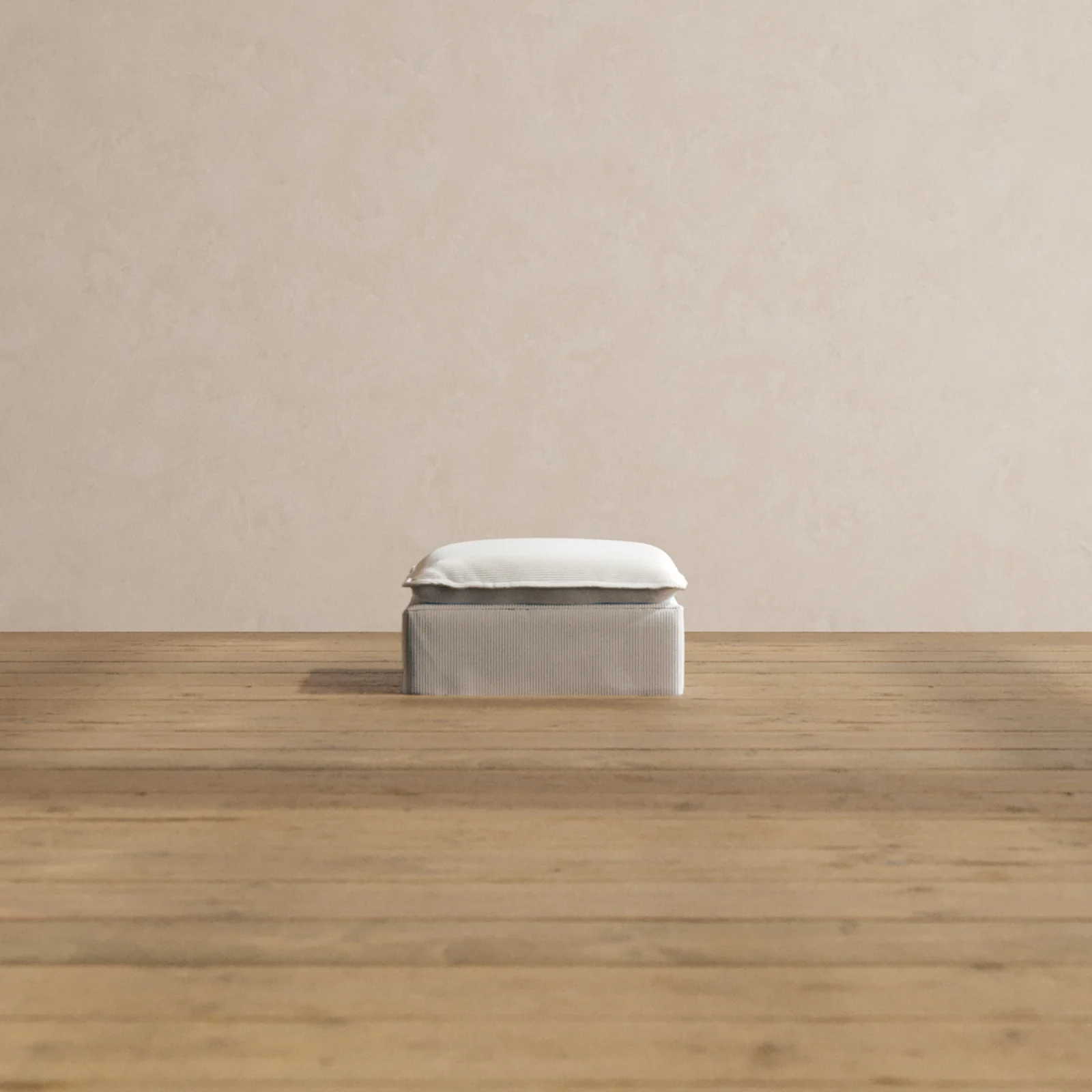 Slipcover Only - Modular Washable Ottoman in Milk