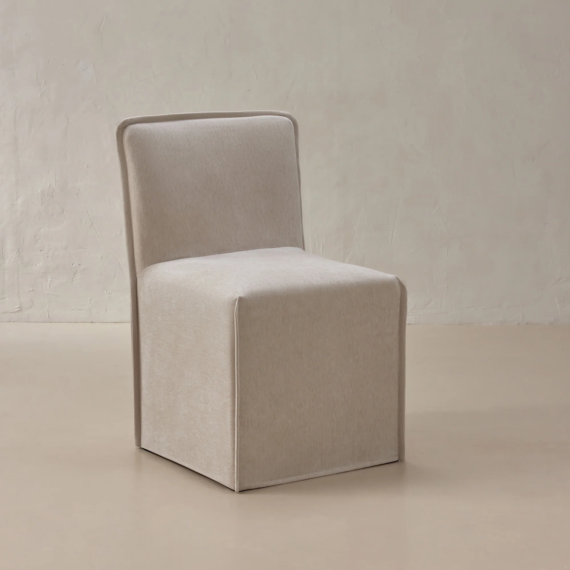 Slipcover Only - Washable Upholstered Dining Chair | 15" Back Height in Mist
