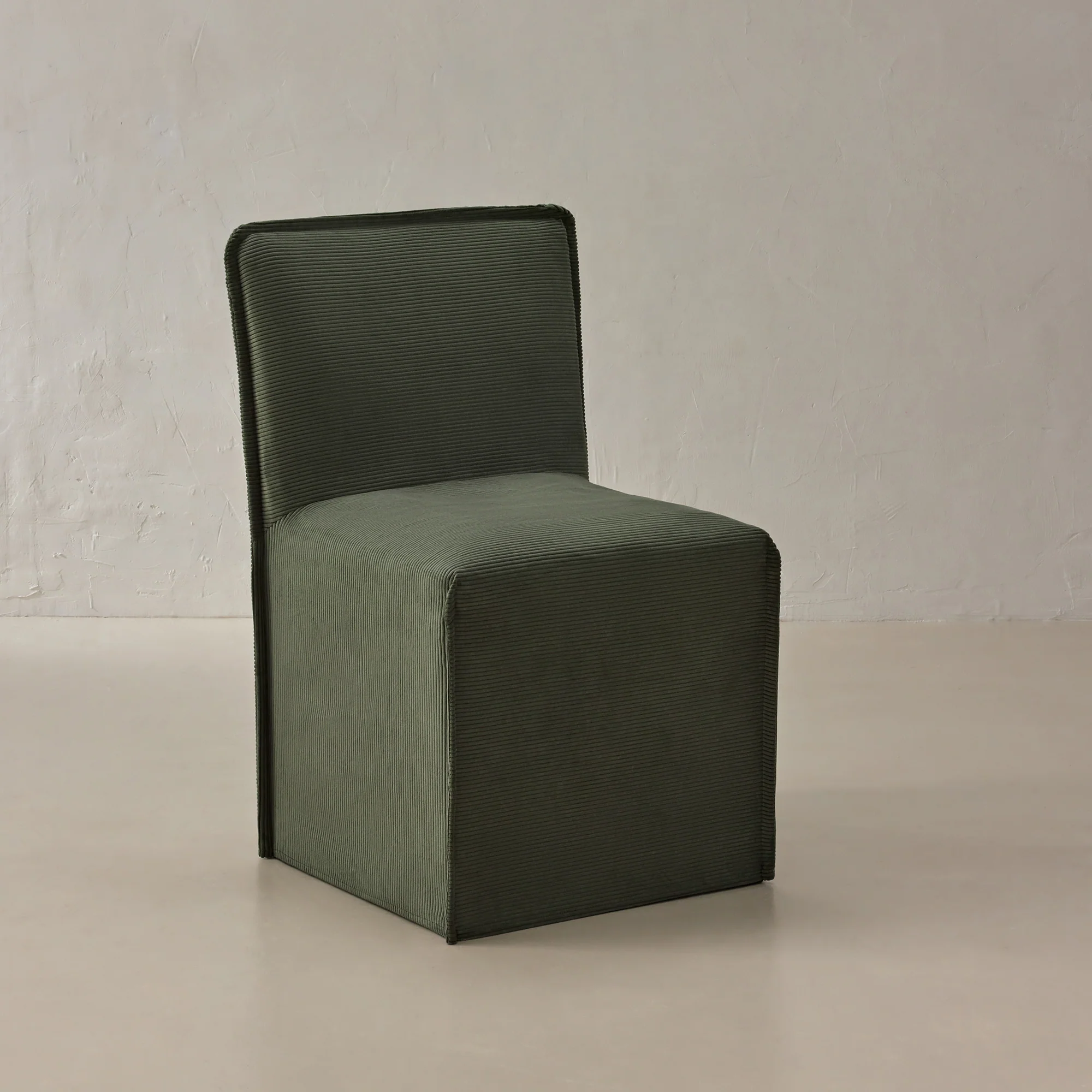 Slipcover Only - Washable Upholstered Dining Chair | 15" Back Height in Olivine