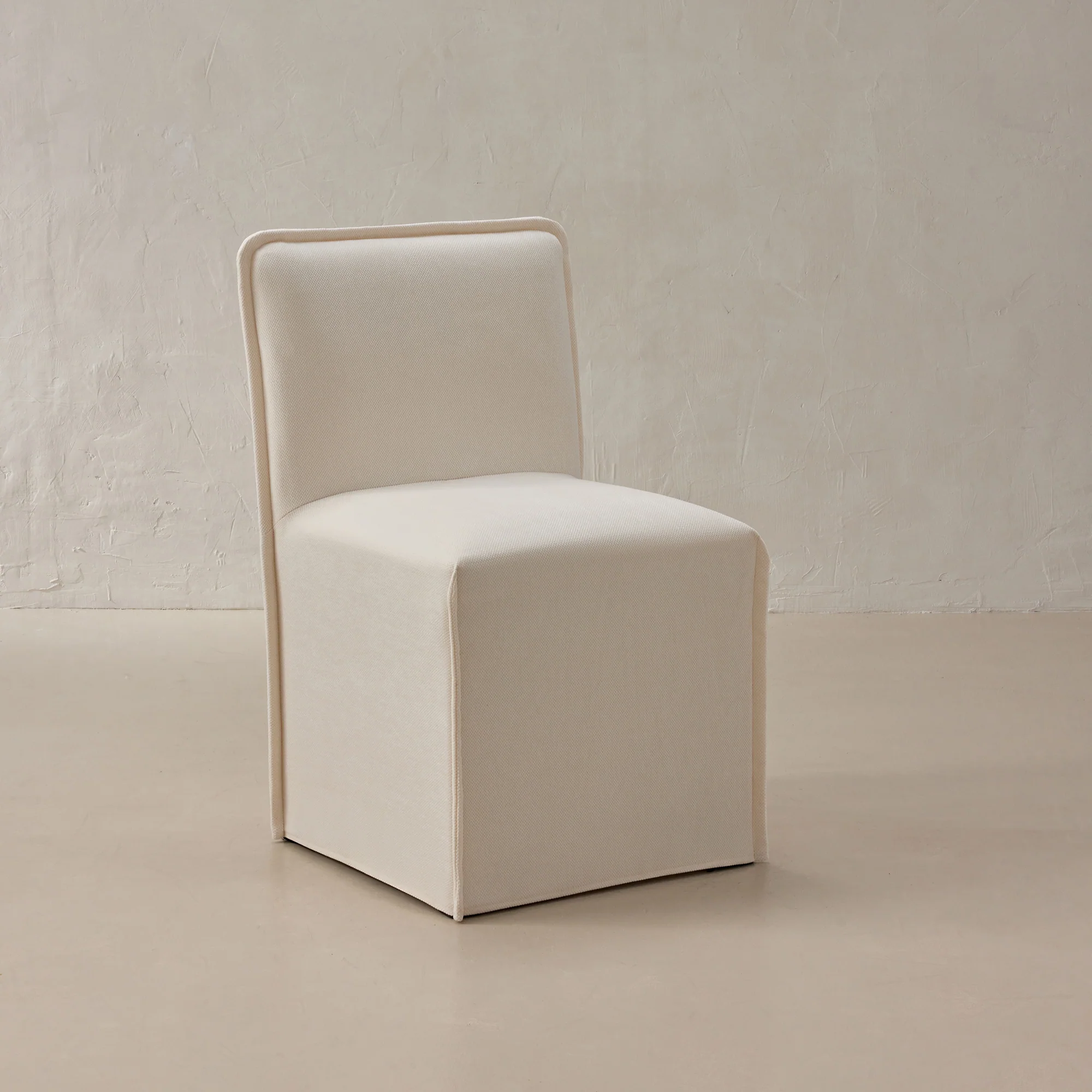 Slipcover Only - Washable Upholstered Dining Chair | 15" Back Height in Powder