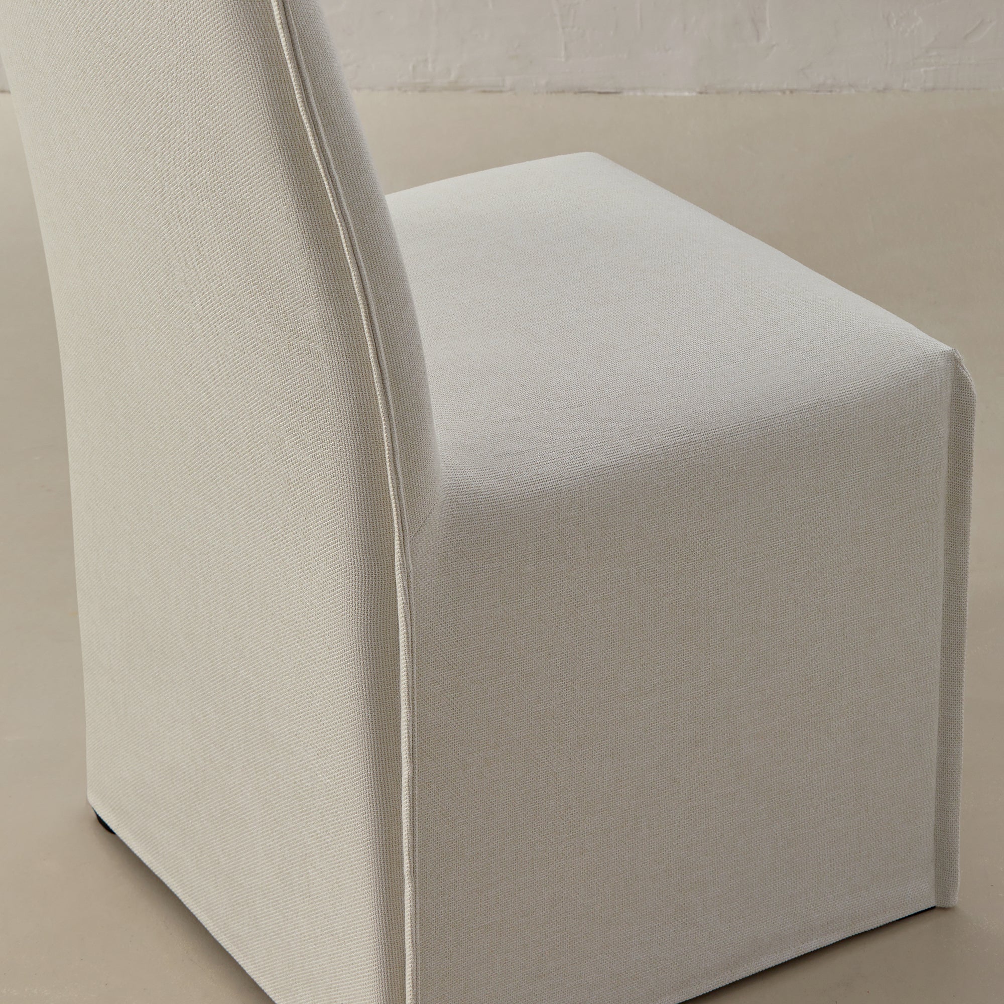 Slipcover Only - Washable Upholstered Dining Chair | 19” Back Height in Eggshell - Image 5