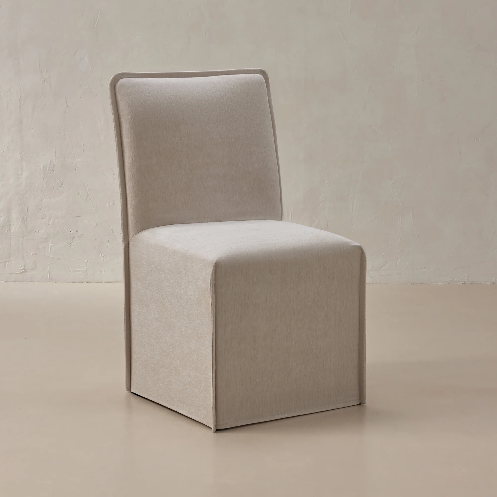 Slipcover Only - Washable Upholstered Dining Chair | 19โ Back Height in Mist