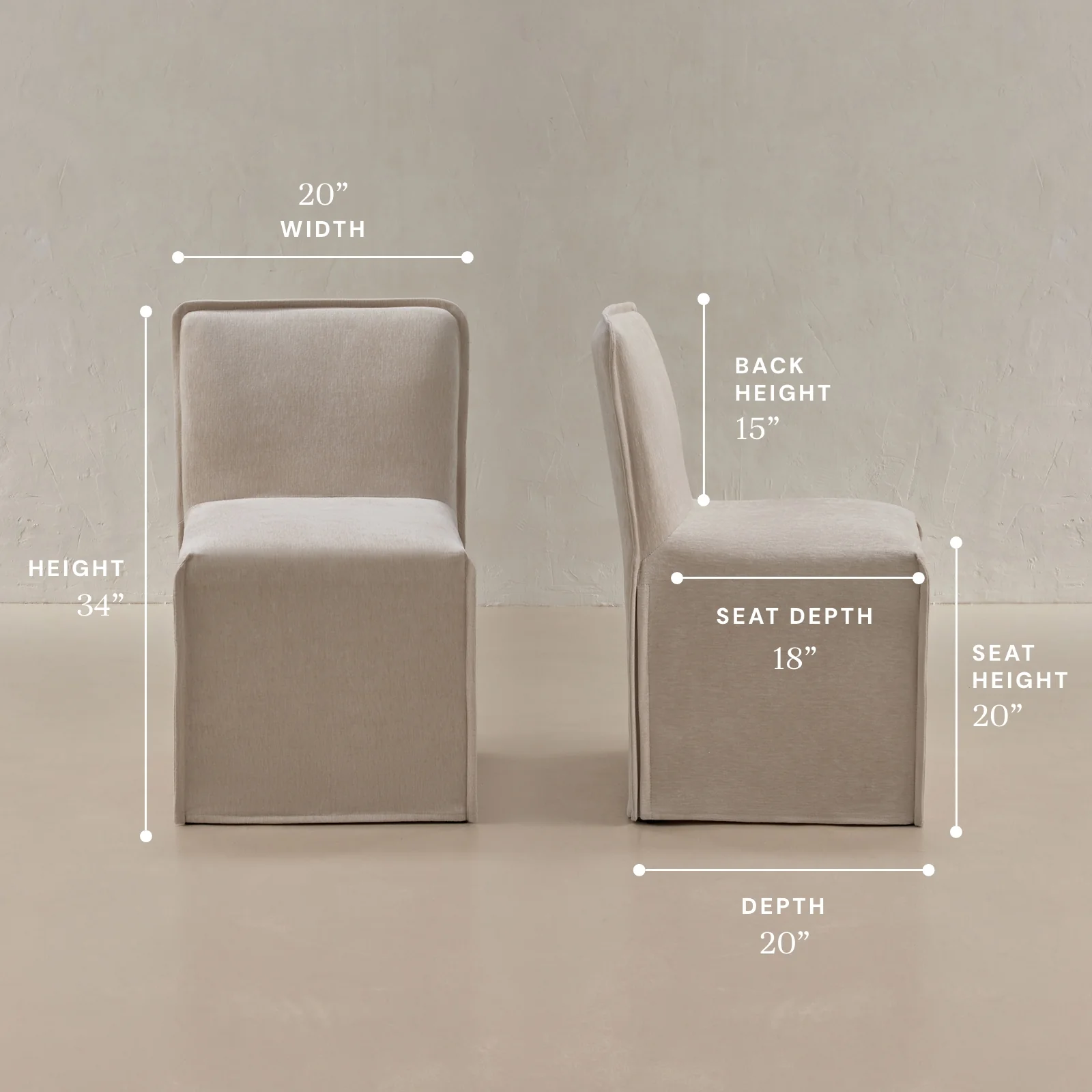 Washable Upholstered Dining Chair | 15" Back Height in Mist (Set of 2) - Image 5