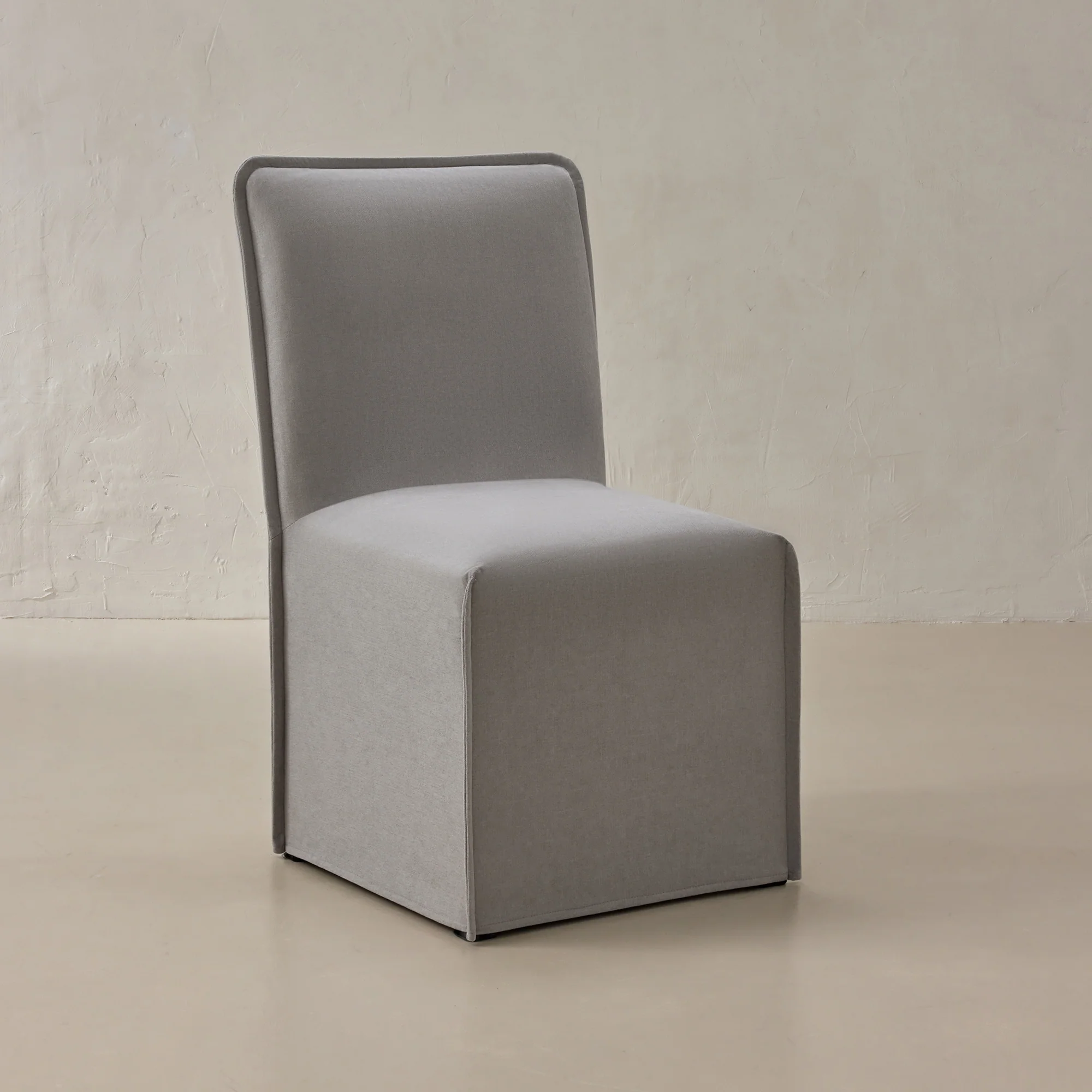 Washable Upholstered Dining Chair | 19β Back Height in Pumice